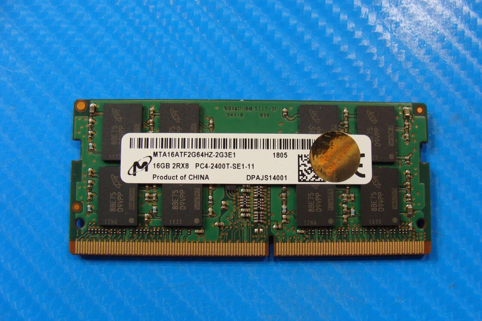 Dell 5520 Micron 16GB 2Rx8 PC4-2400T Memory RAM SO-DIMM MTA16ATF2G64HZ-2G3E1