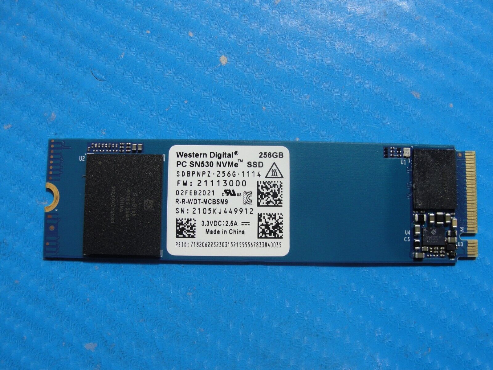 Acer AN515-55-53E5 WD 256GB NVME M.2 2280 SSD SDBPNPZ-256G-1114