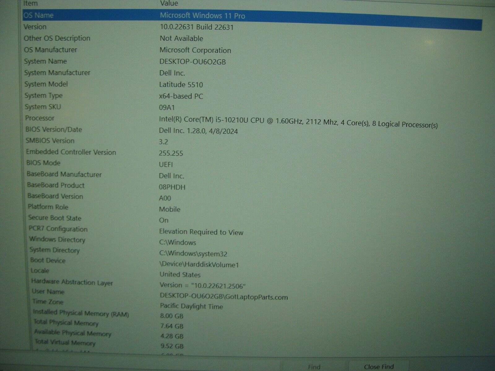 DELL Latitude 15 5510 15.6