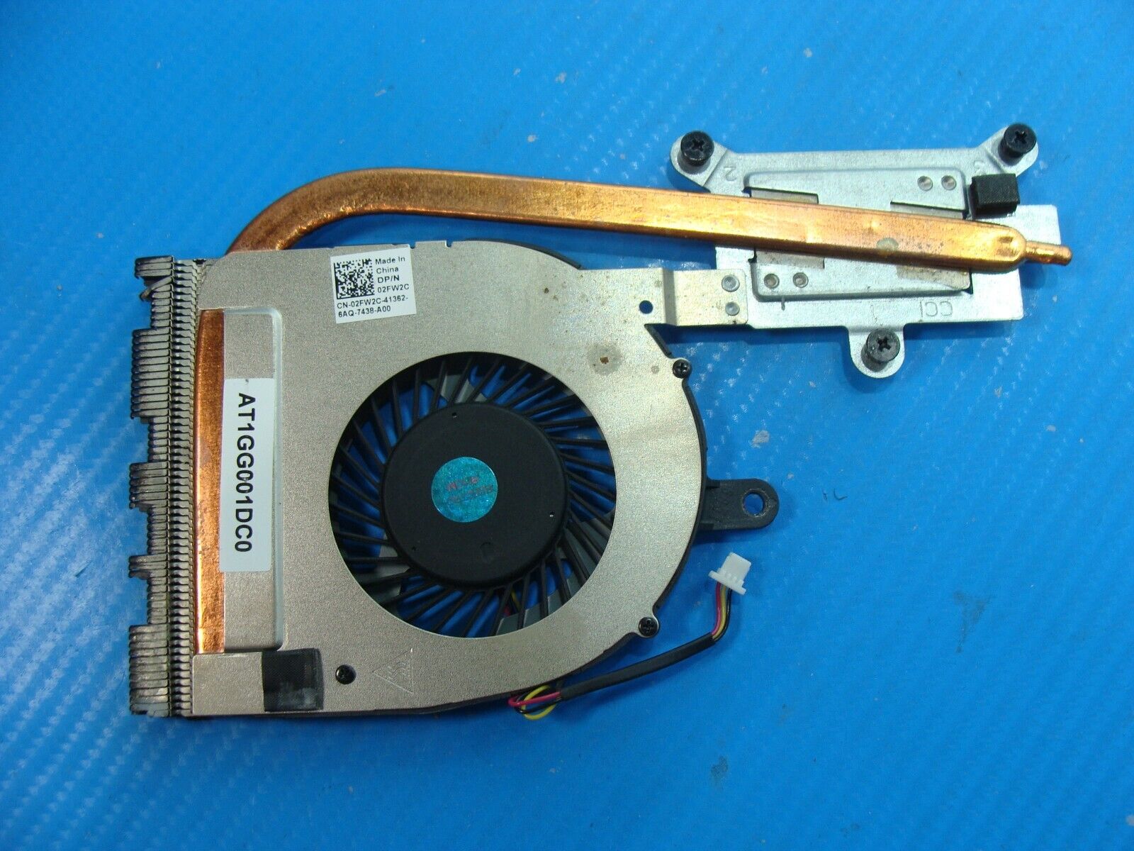 Dell Inspiron 15.6” 15 5566 OEM CPU Cooling Fan w/Heatsink AT1GG001DC0 2FW2C