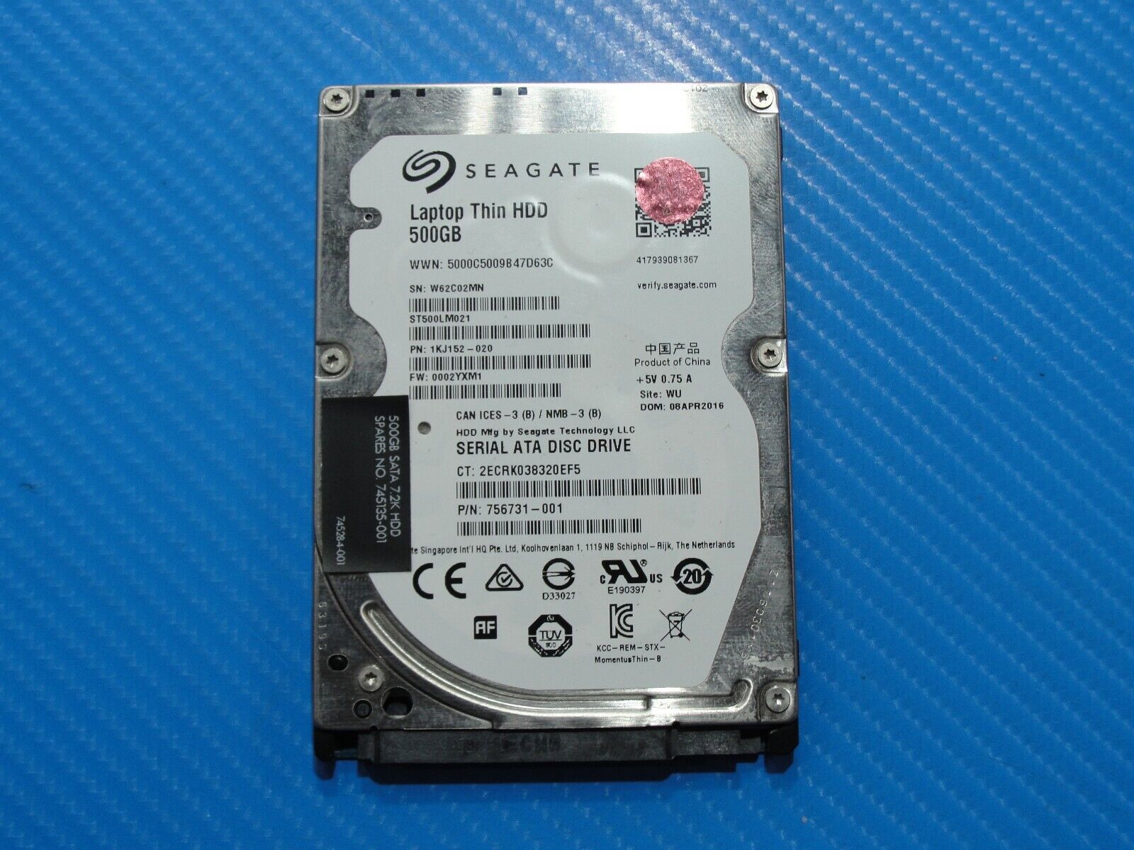 Dell 7520 500GB SATA 2.5