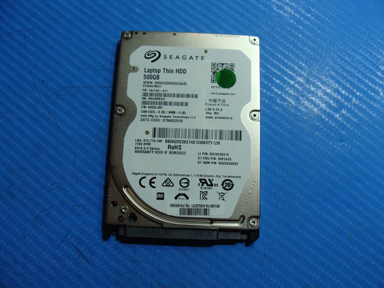 Lenovo T460 Seagate 500GB SATA 2.5