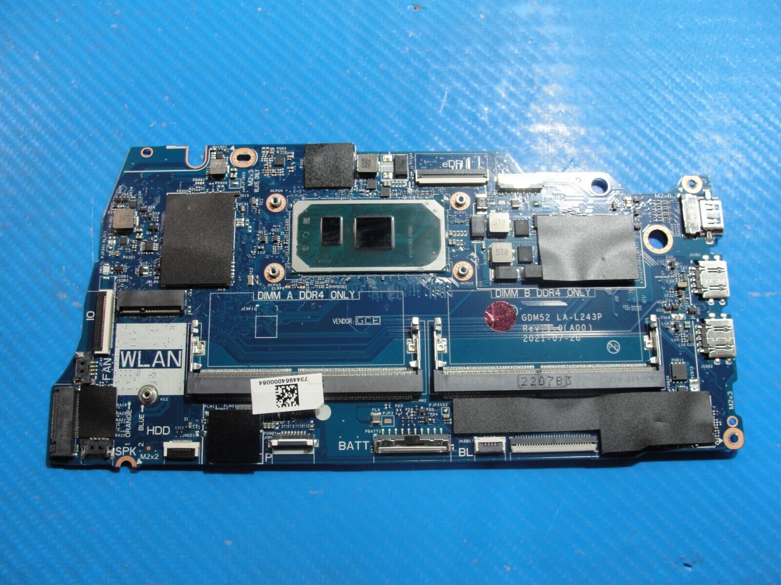 Dell Inspiron 15.6” 15 3511 Intel i5-1035G1 1.0GHz Motherboard LA-L243P 3P9HH