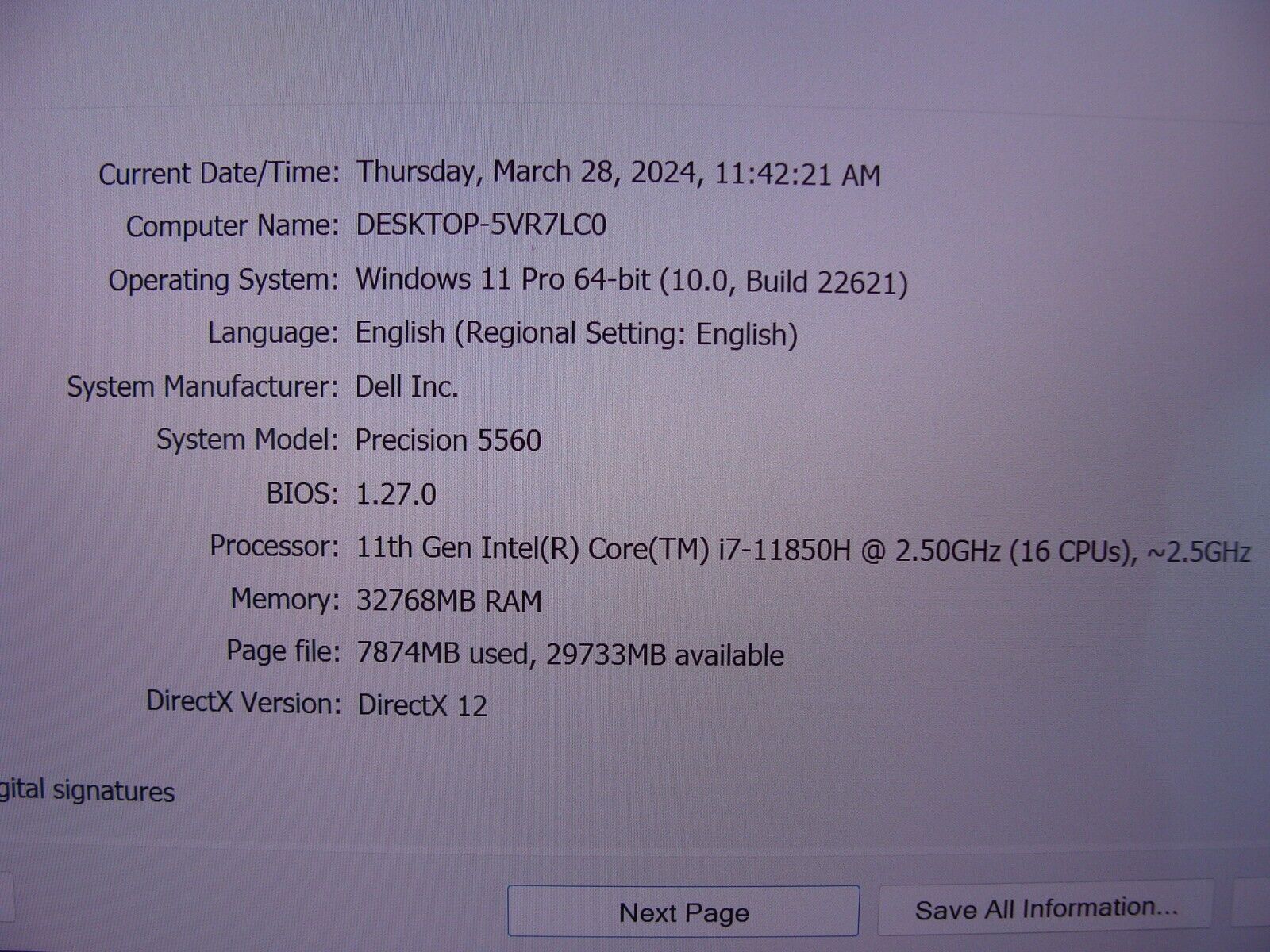 Dell Precision 5560 15.6