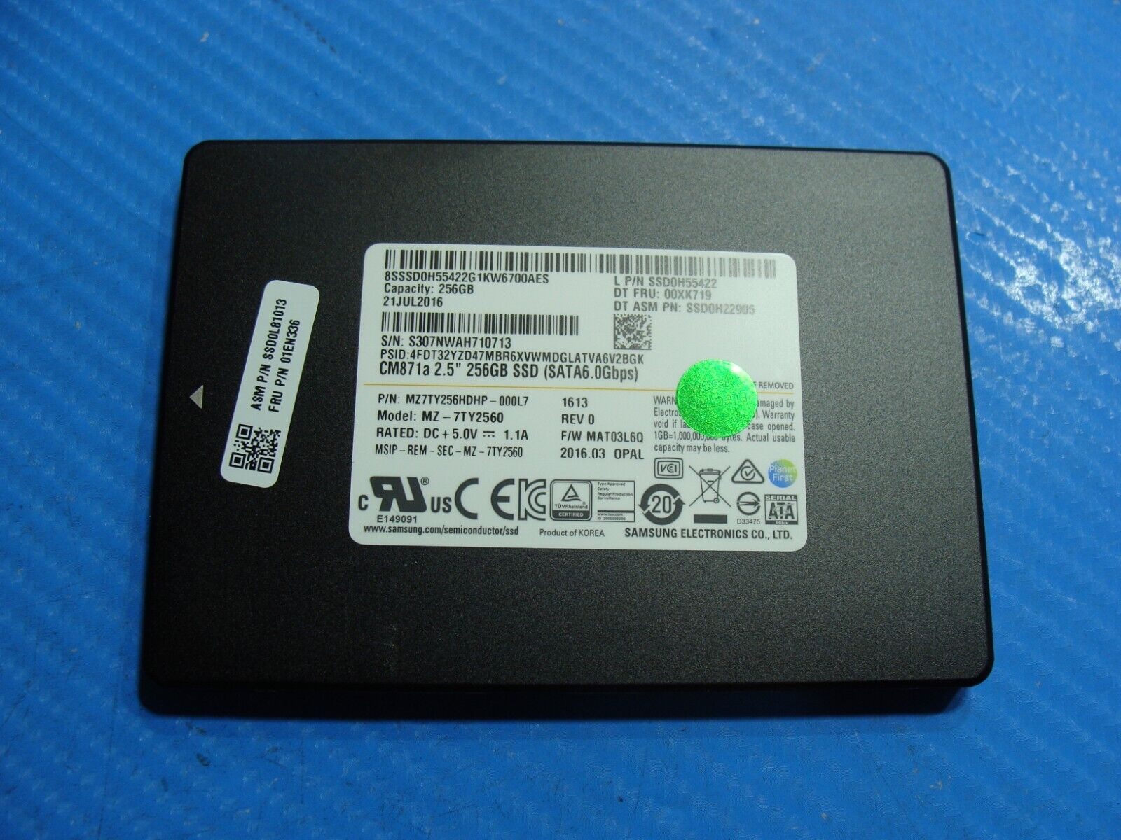 Lenovo Thinkpad T460 Samsung 256Gb Sata 2.5