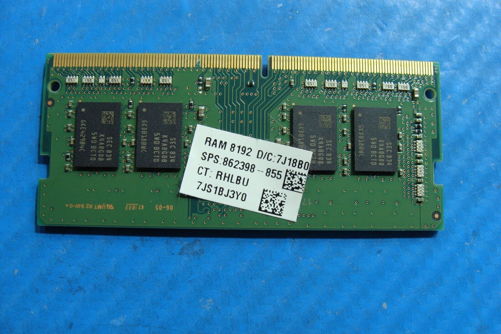 HP 15-da0012dx Samsung 8GB 1Rx8 PC4-2666V Memory RAM SO-DIMM M471A1K43DB1-CTD