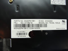 Lenovo ThinkPad T580 15.6" Genuine Laptop US Backlit Keyboard 01HX219 SN20P41561