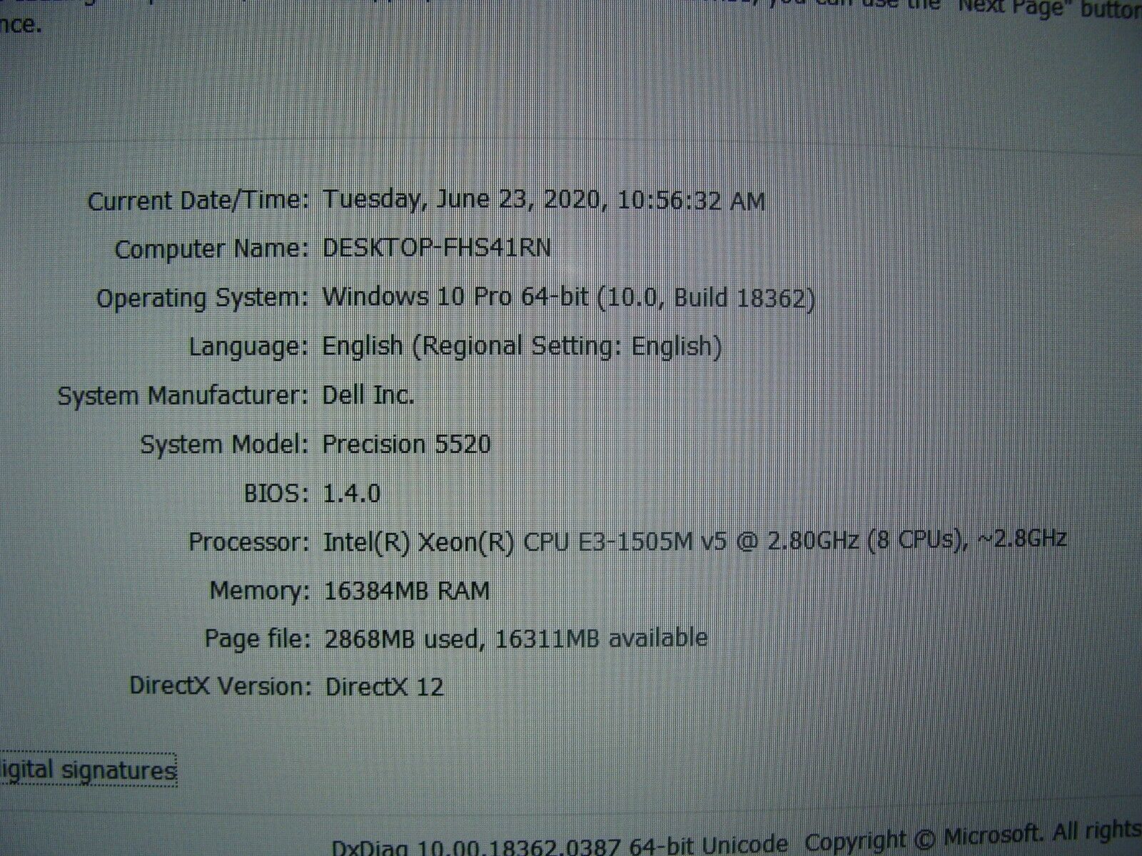 Dell Precision 5520 15.6