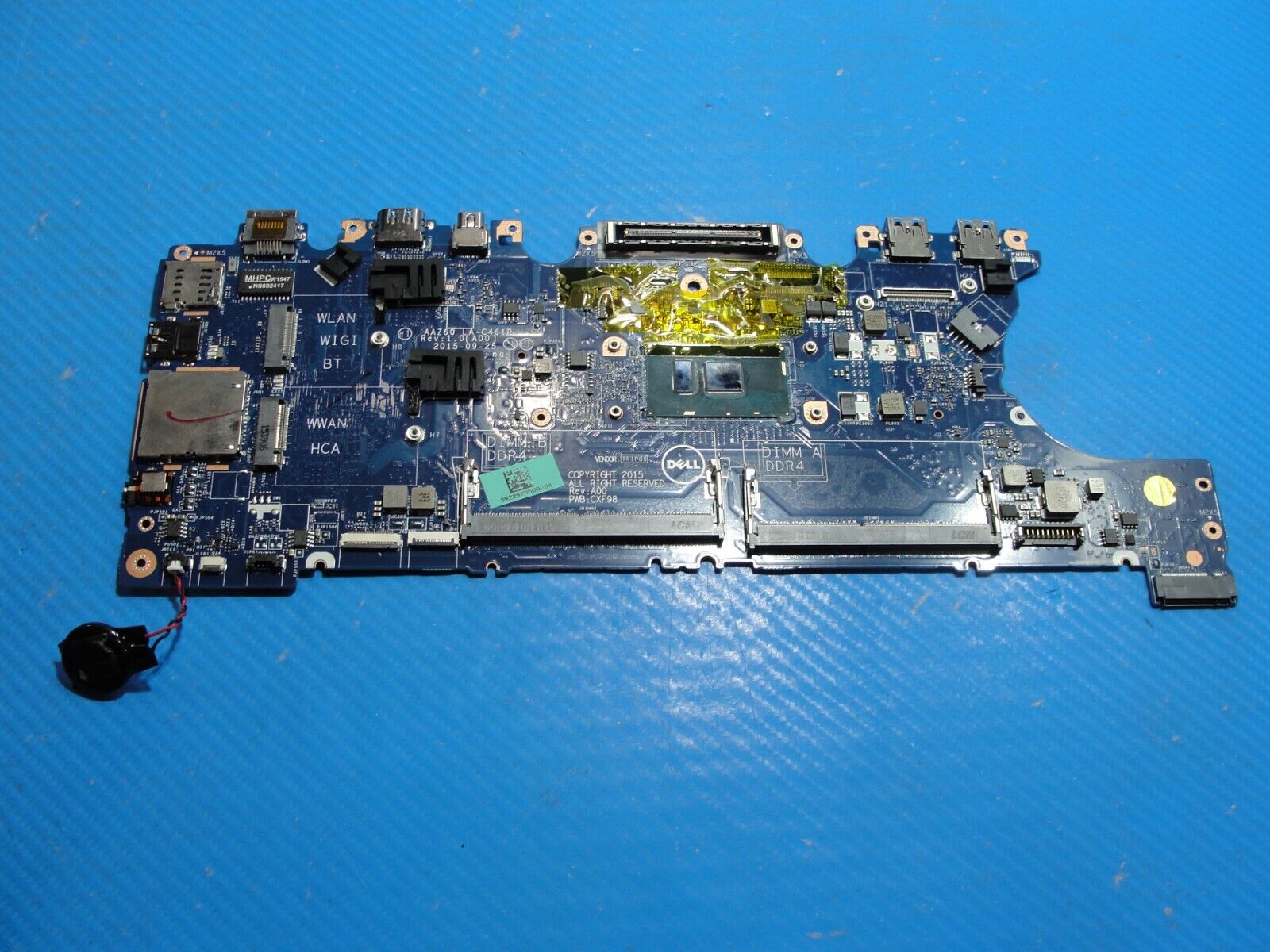 Dell Latitude 14” E7470 Genuine Intel i7-6600U 2.6GHz Motherboard LA-C461P VNKRJ