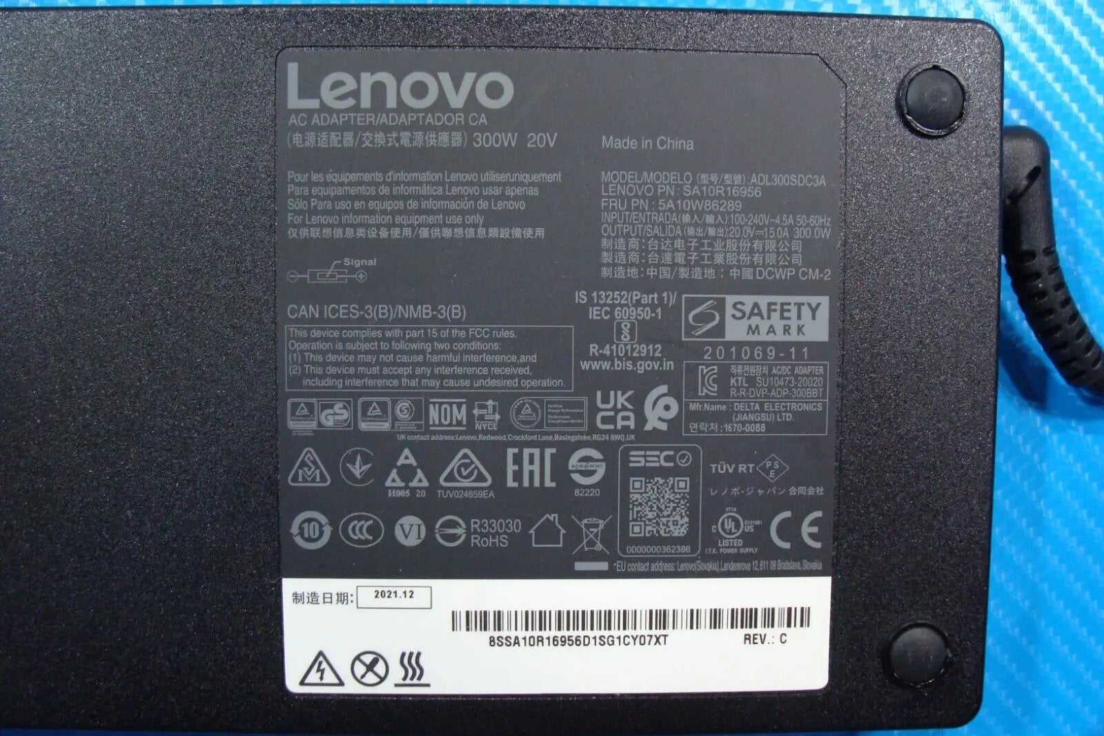 300W Laptop Charger Compatible for Lenovo ThinkPad R9000P R9000K Y9000K Y9000