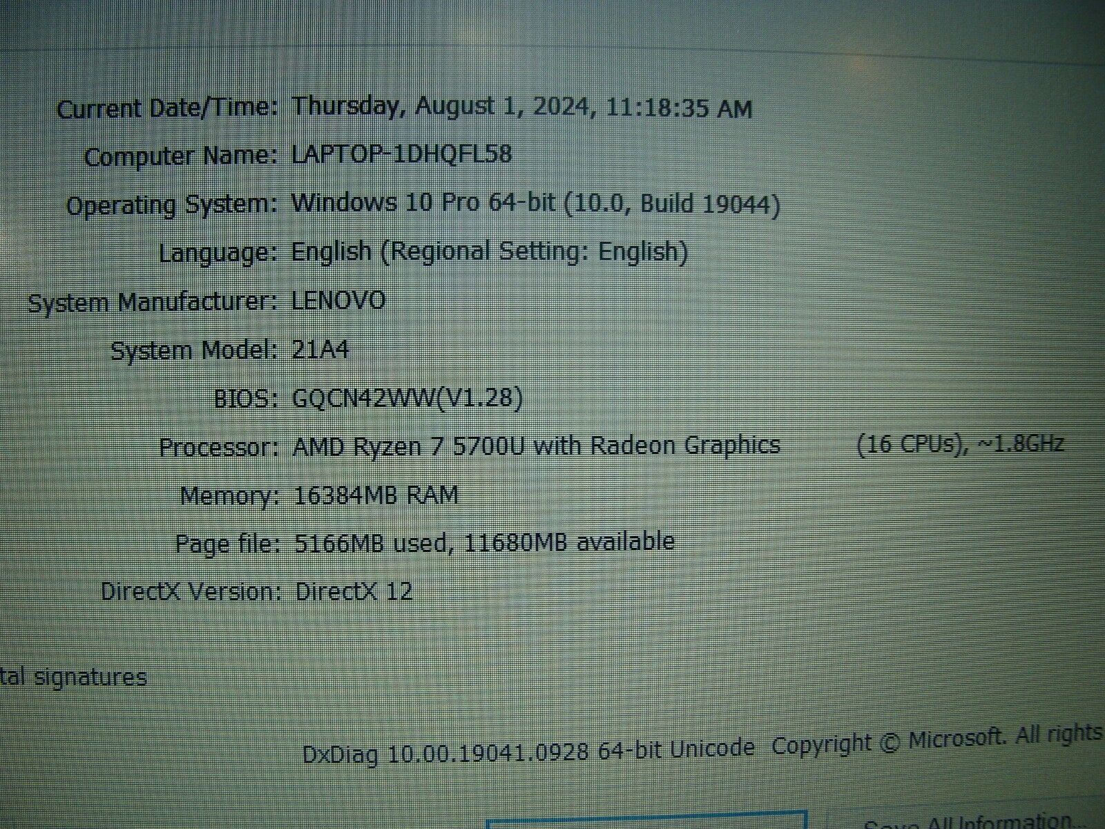 Lenovo ThinkBook 15 G3 ACL 15.6