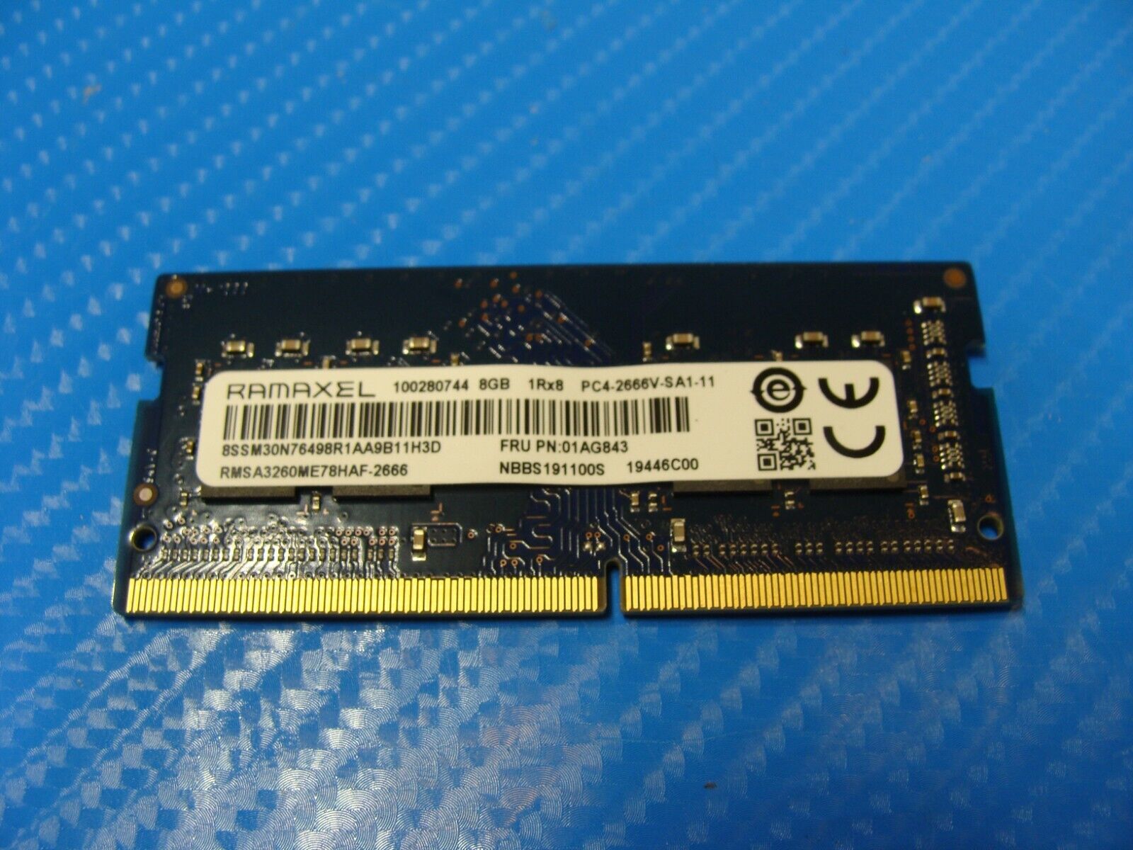 Lenovo T480 Ramaxel 8GB 1Rx8 PC4-2666V Memory RAM SO-DIMM RMSA3260ME78HAF-2666