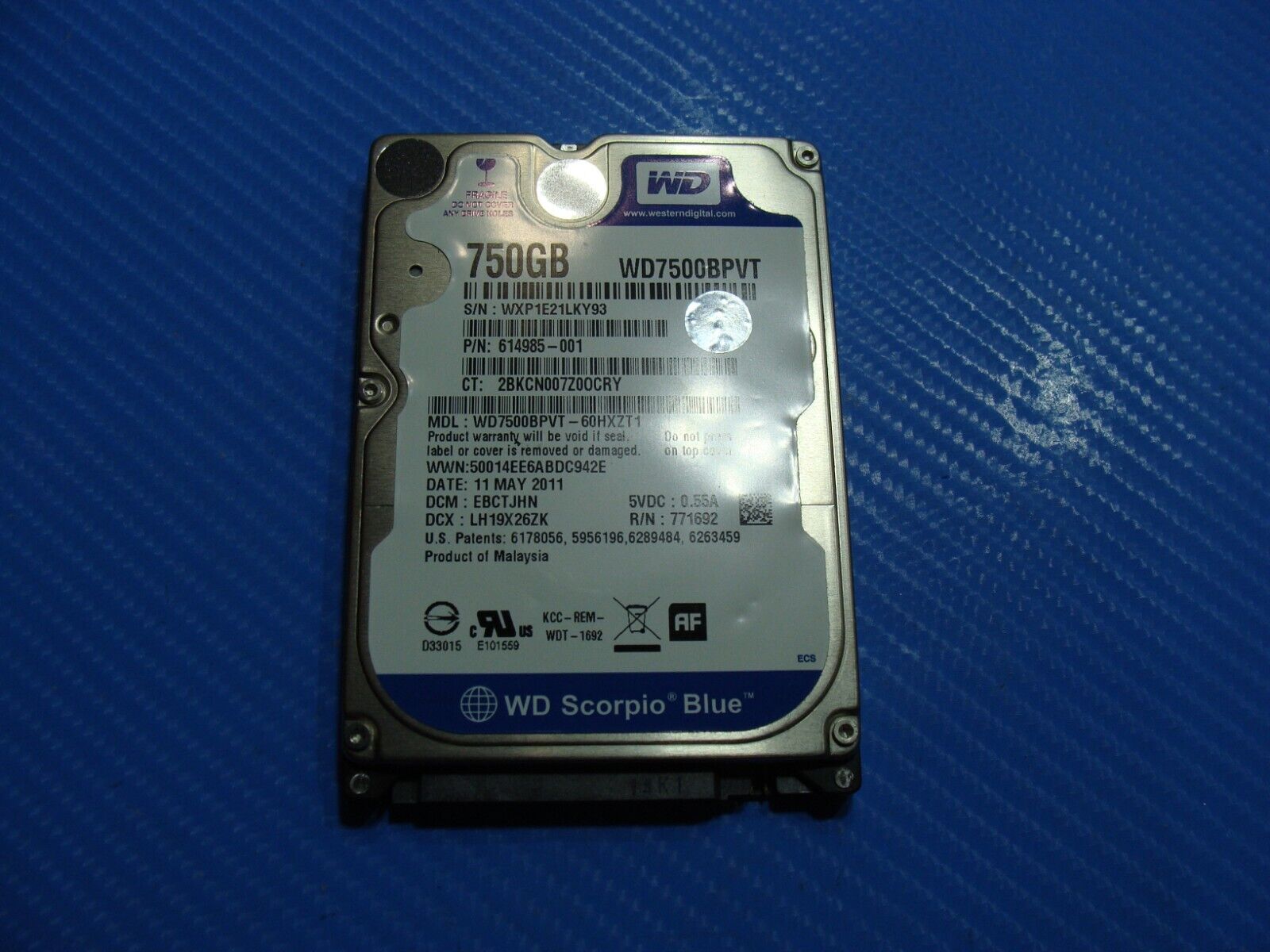 HP Envy 17-2090nr WD Blue 750GB SATA 2.5