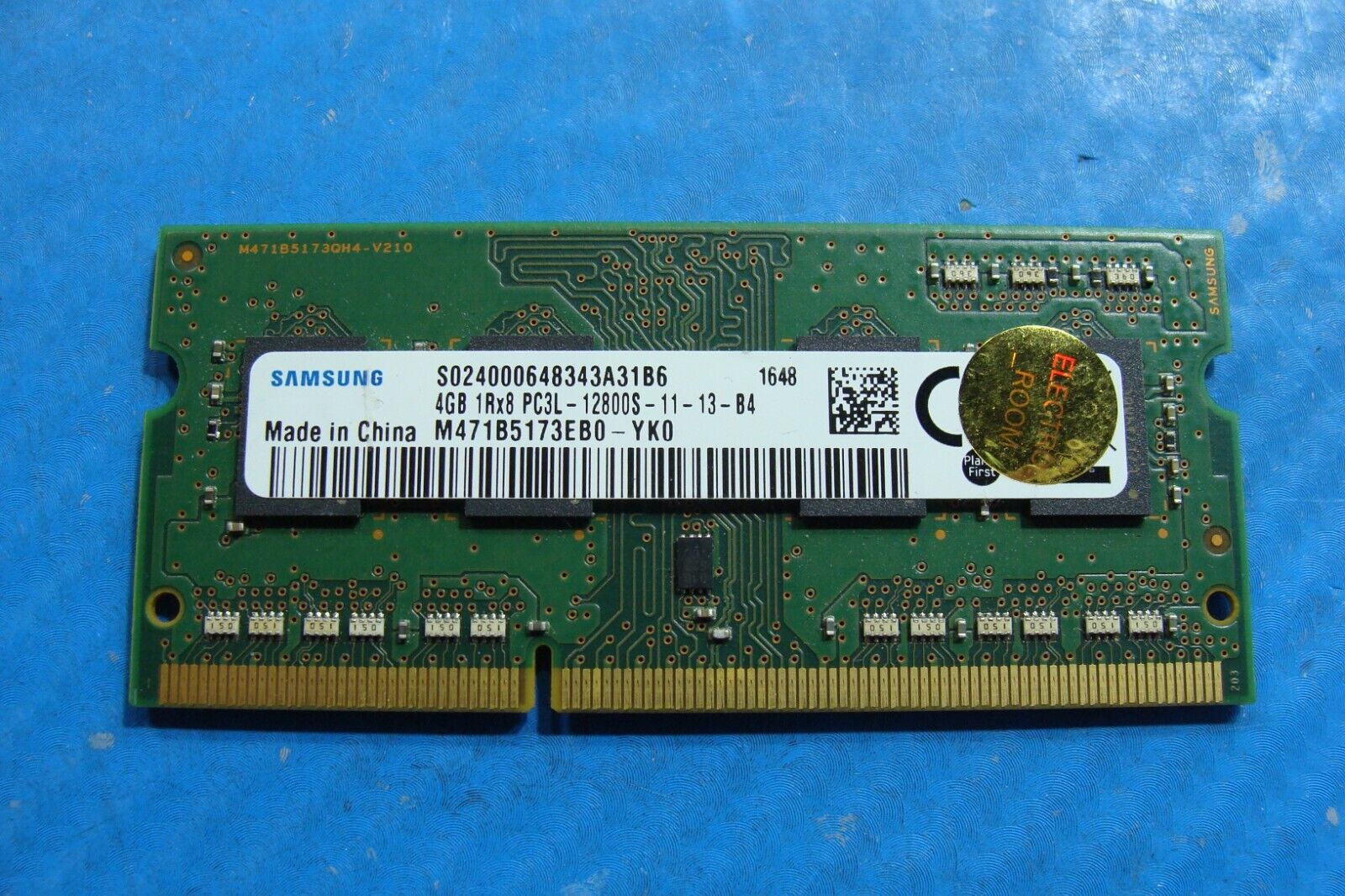 Lenovo 11E Samsung 4GB 1Rx8 PC3L-12800S Memory RAM SO-DIMM M471B5173EB0-YK0