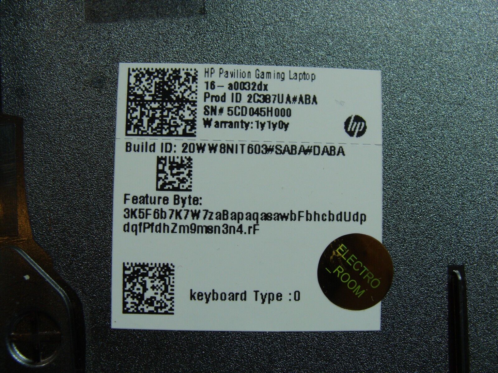 HP Pavilion Gaming 16-a0032dx 16.1