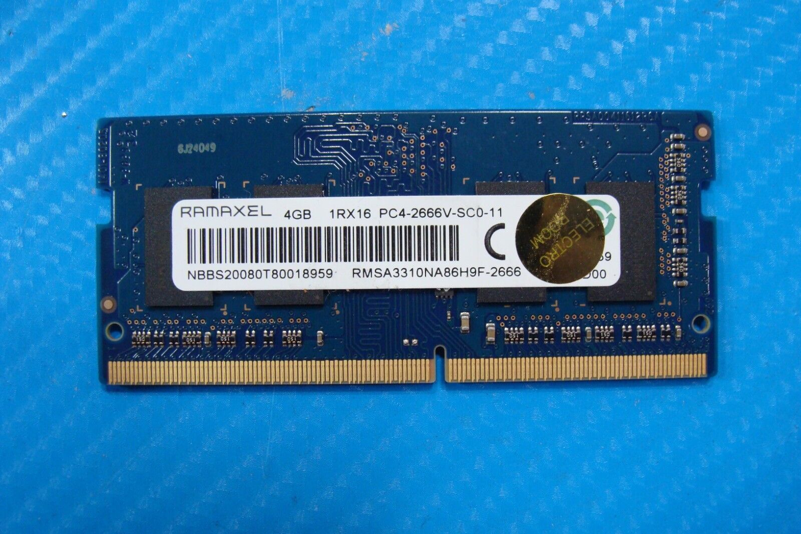 HP 15-da0041dx Ramaxel 4GB 1RX16 PC4-2666V Memory RAM RMSA3310NA86H9F-2666