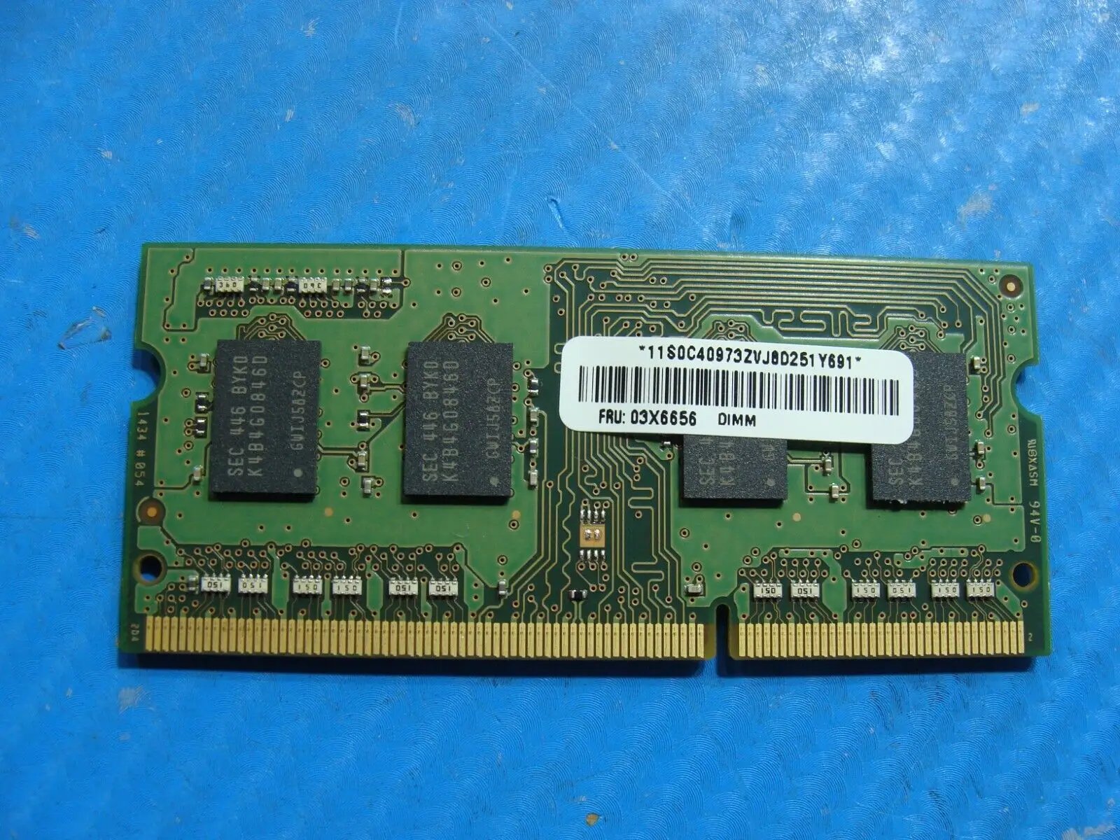 Lenovo T440p Samsung 4GB 1Rx8 PC3L-12800S Memory RAM M471B5173DB0-YK0