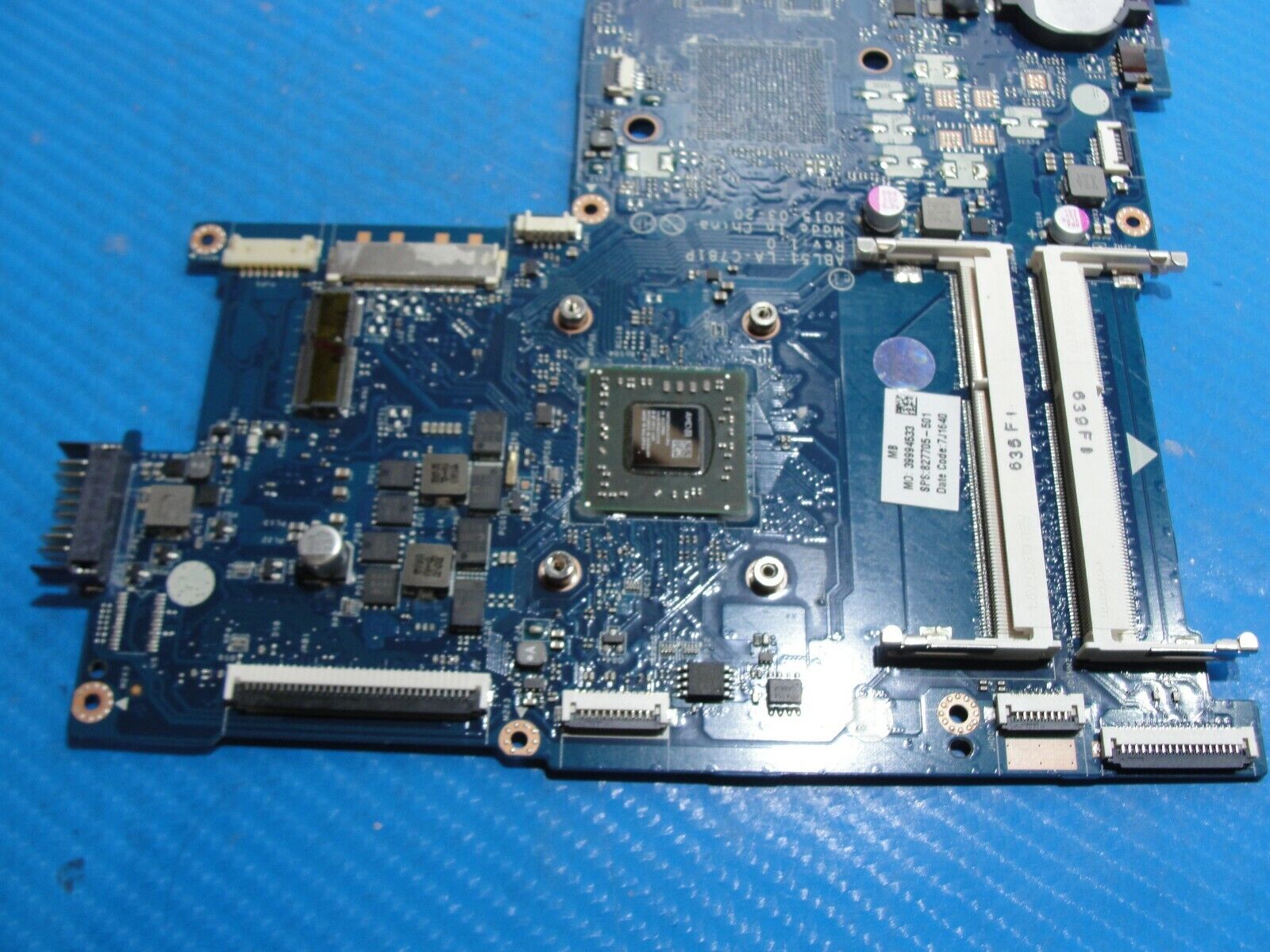 HP 15.6” 15-af131dx OEM AMD A6-5200 2.0GHz Motherboard LA-C781P 827705-501