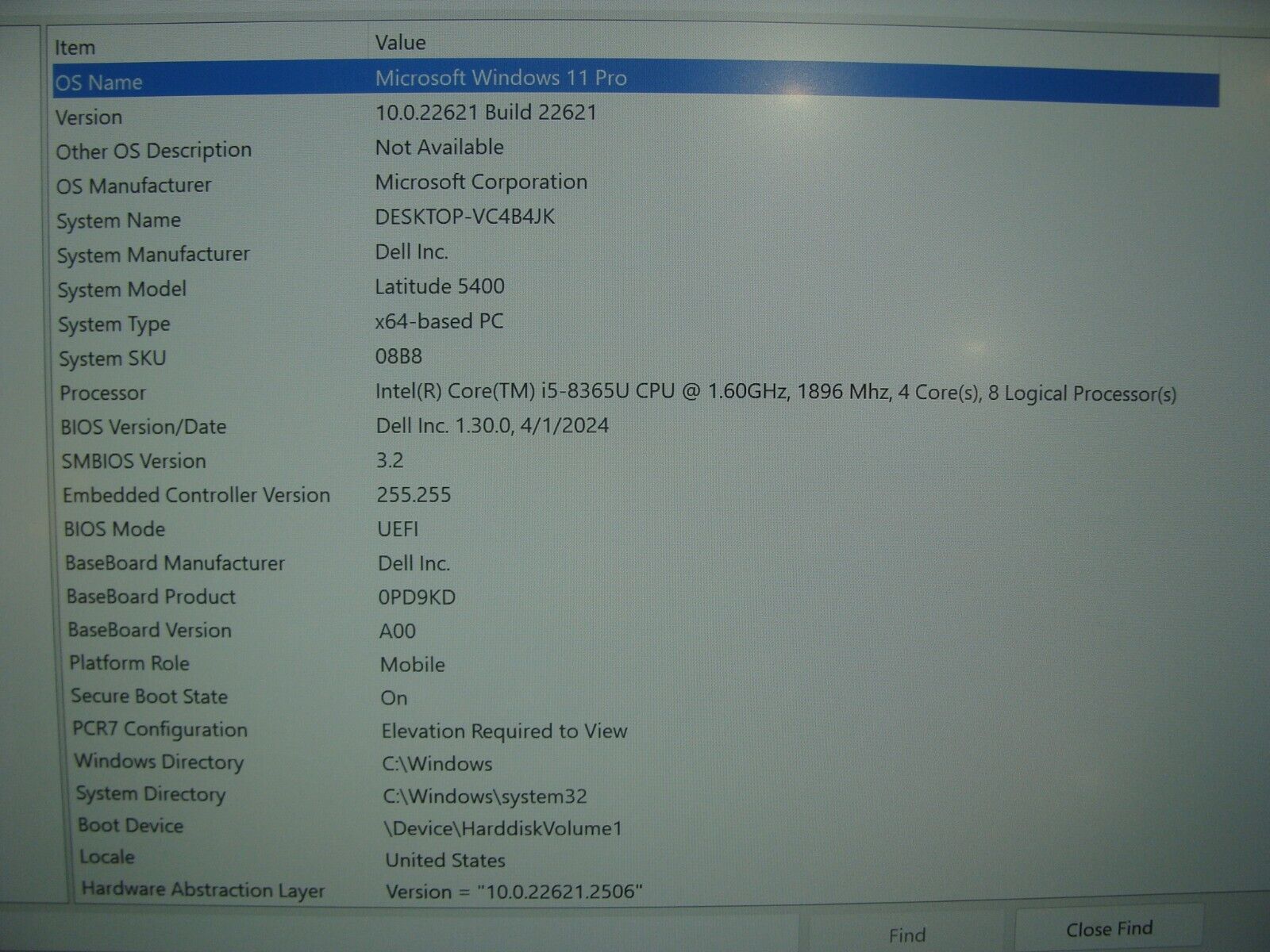 Dell Latitude 5400 14