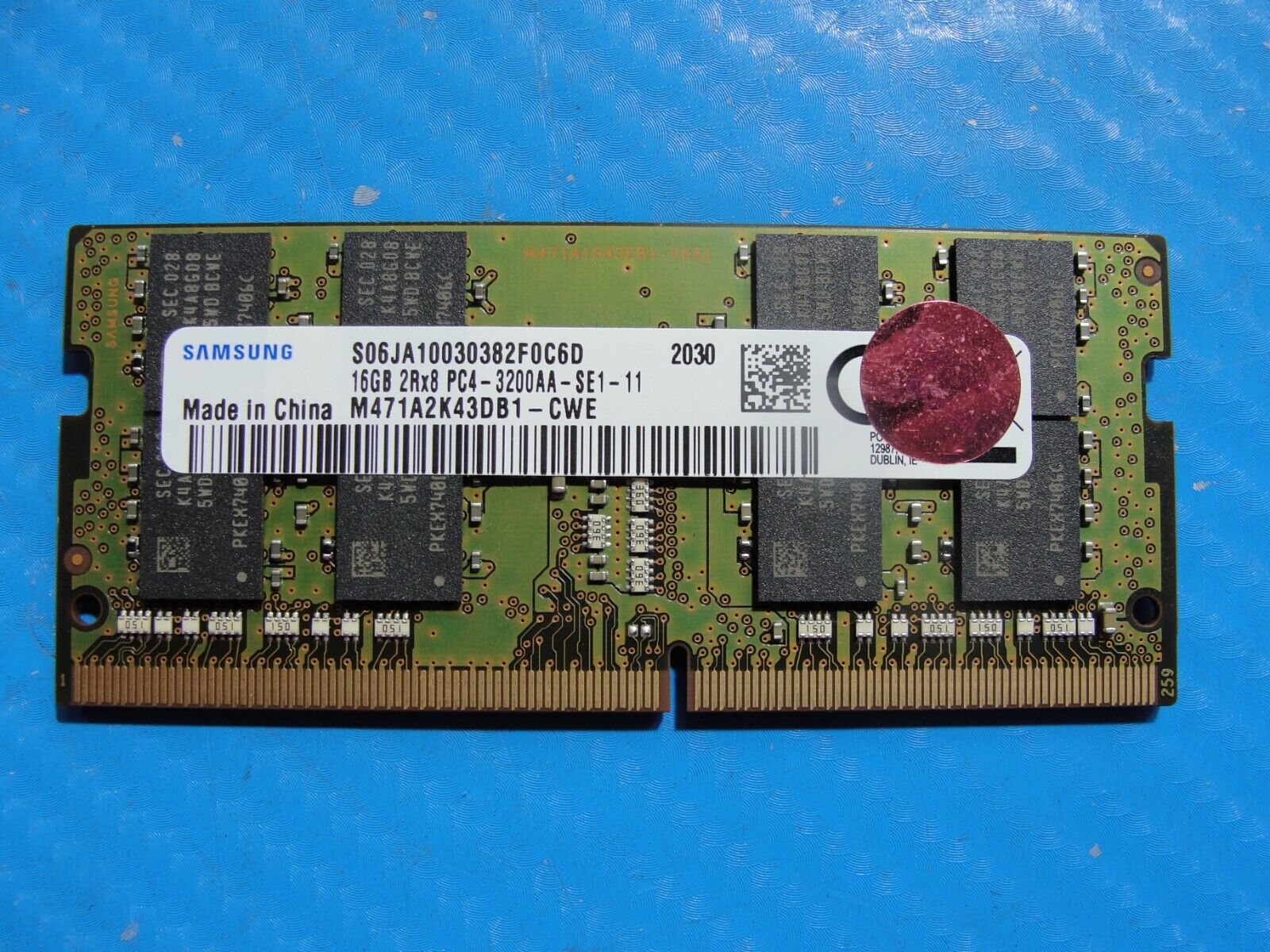 Dell 3551 Samsung 16GB 2Rx8 PC4-3200AA SO-DIMM Memory RAM M471A2K43DB1-CWE