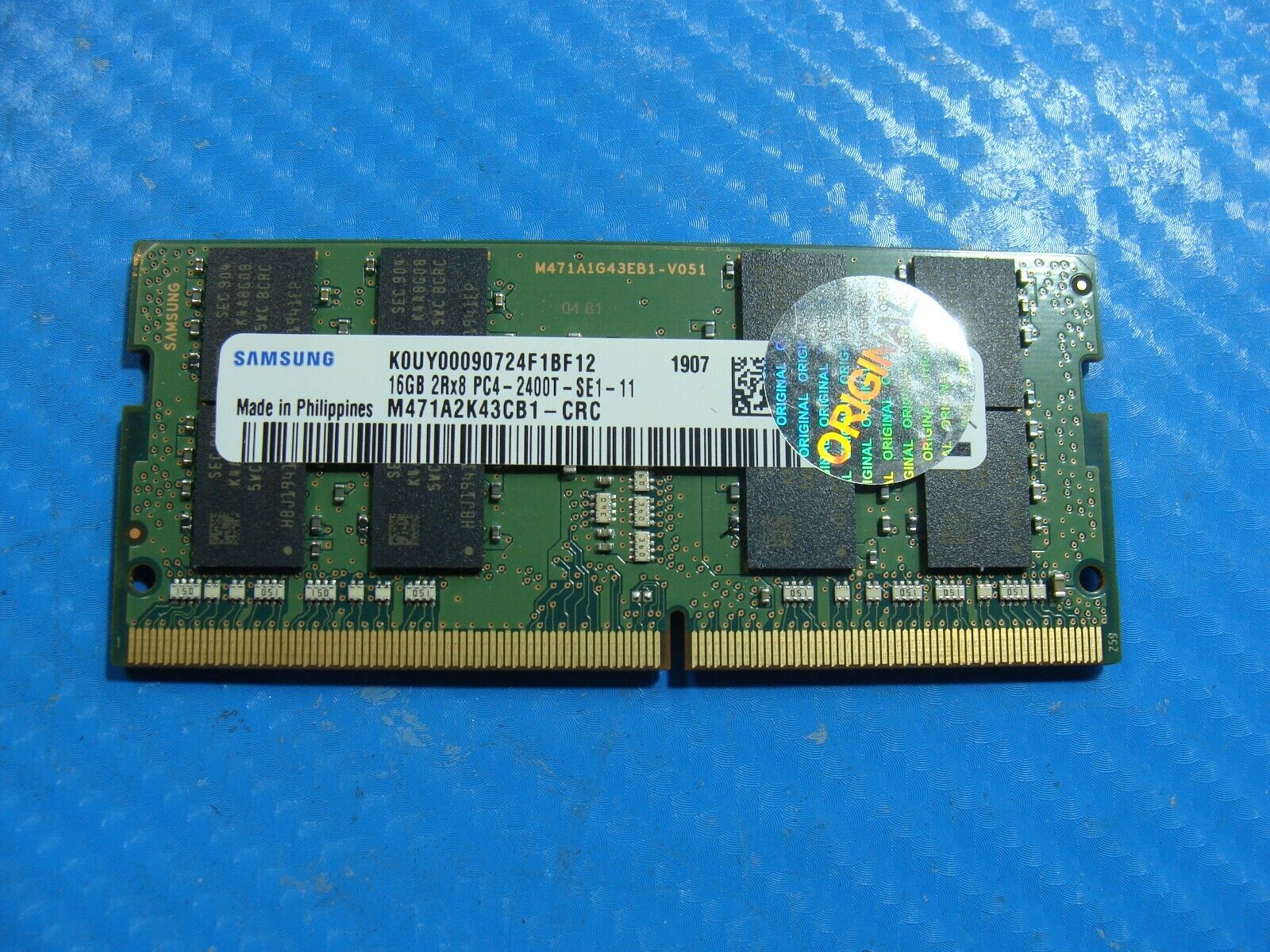 Lenovo T470 Samsung 16GB 2Rx8 PC4-2400T SO-DIMM Memory RAM M471A2K43CB1-CRC