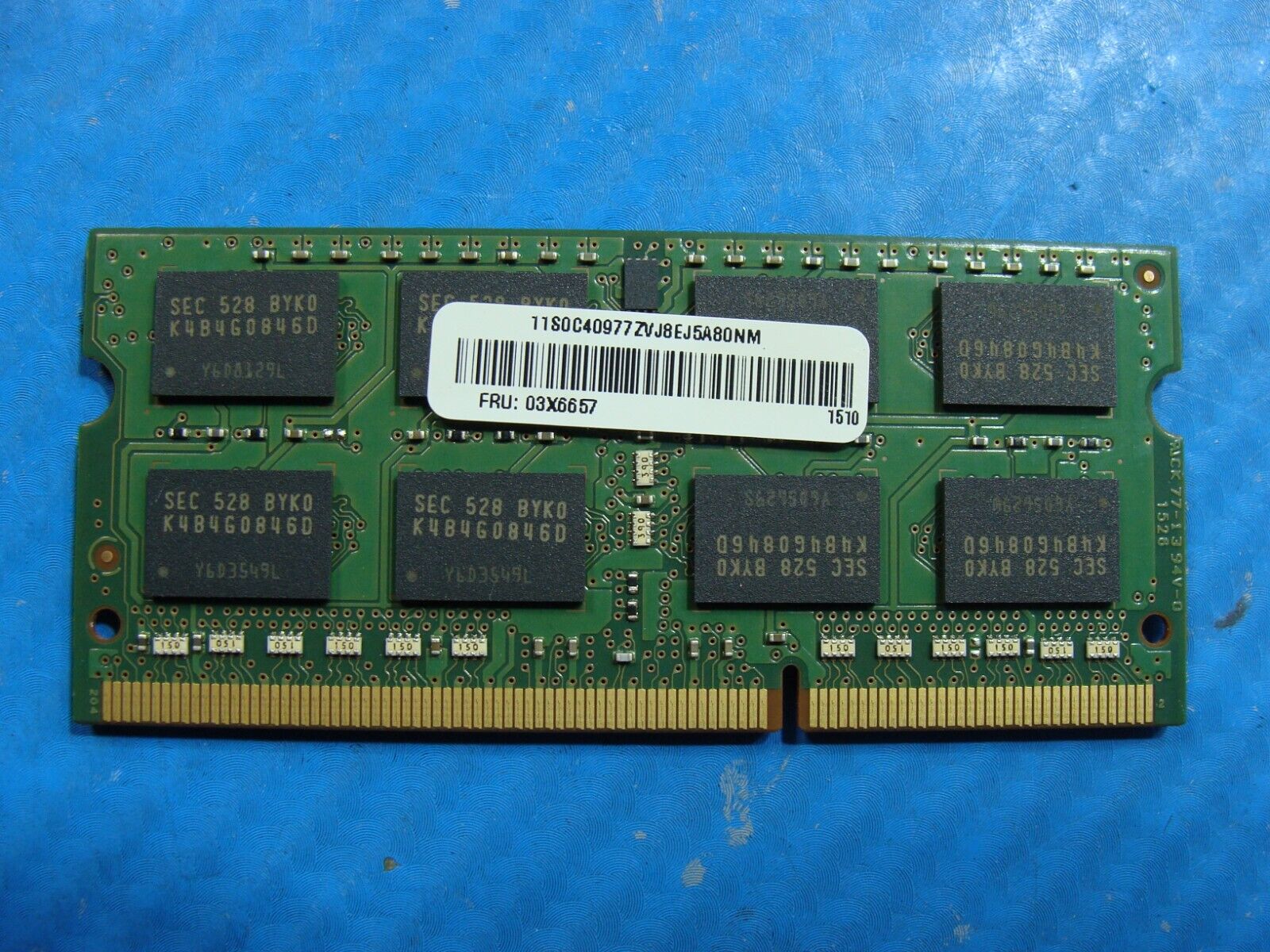 Lenovo W540 Samsung 8GB 2Rx8 PC3L-12800S Memory RAM SO-DIMM M471B1G73DB0-YK0