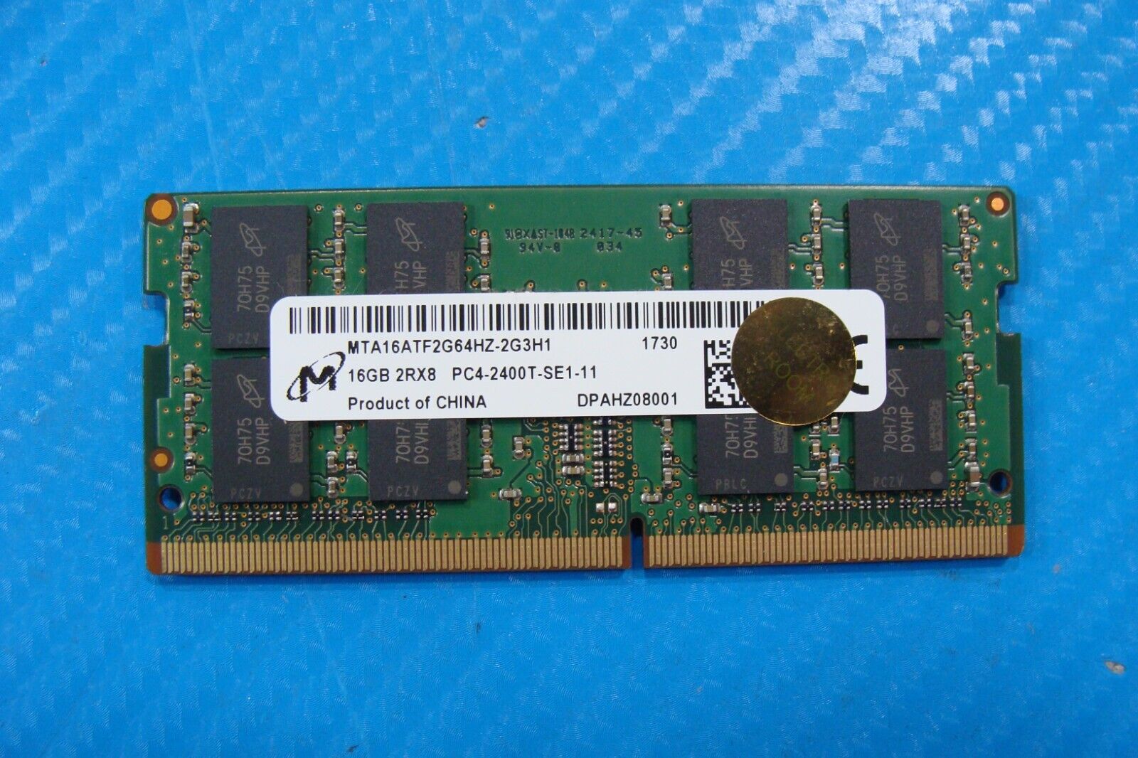 Dell 5520 Micron 16GB 2Rx8 PC4-2400T Memory RAM SO-DIMM MTA16ATF2G64HZ-2G3H1