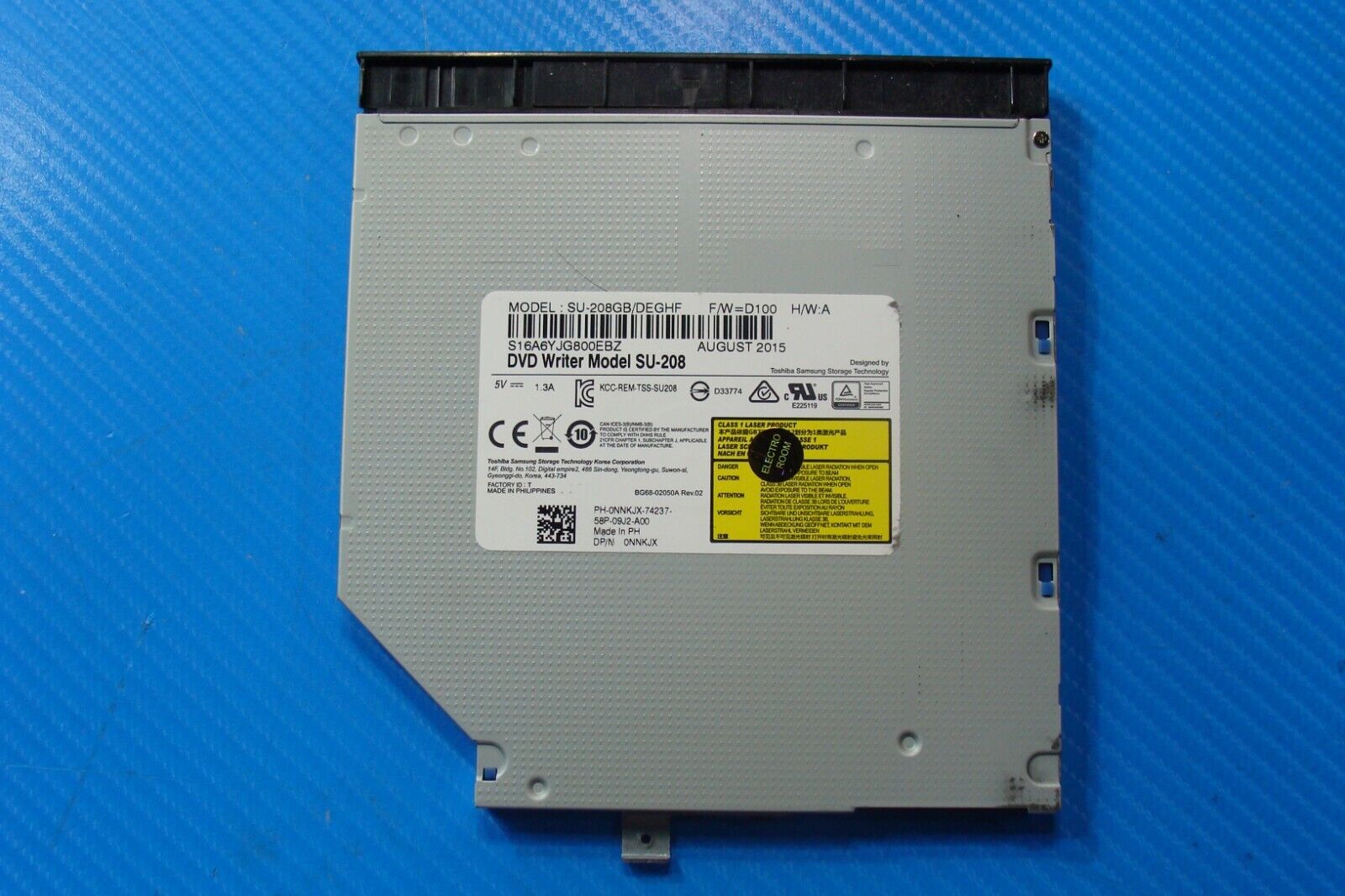 Dell Inspiron 15.6” 5558 Genuine DVD-RW Burner Drive SU-208 NNKJX