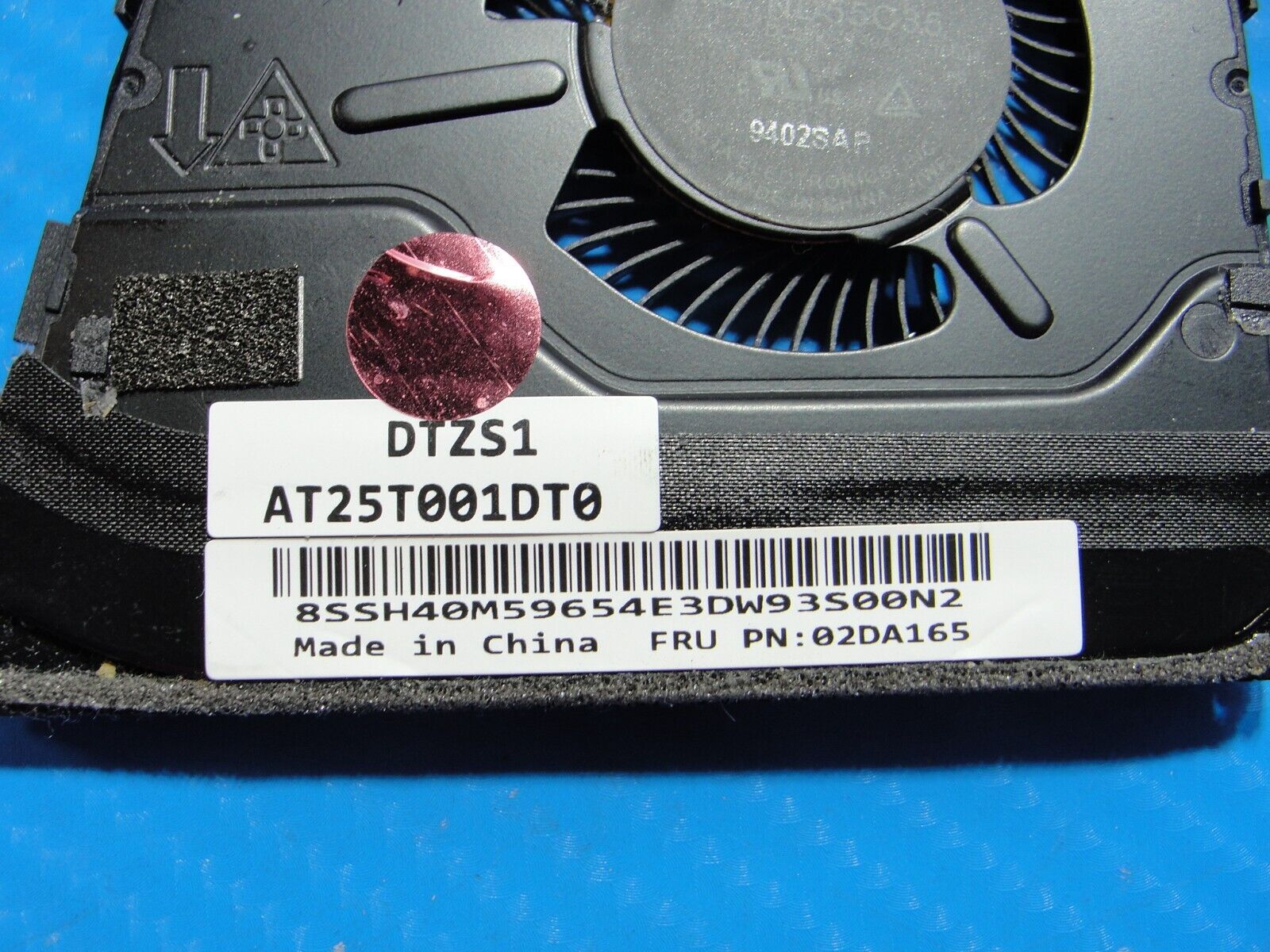 Lenovo ThinkPad 13.3” x380 Yoga CPU Cooling Fan w/Heatsink AT25T001DT0 02DA165