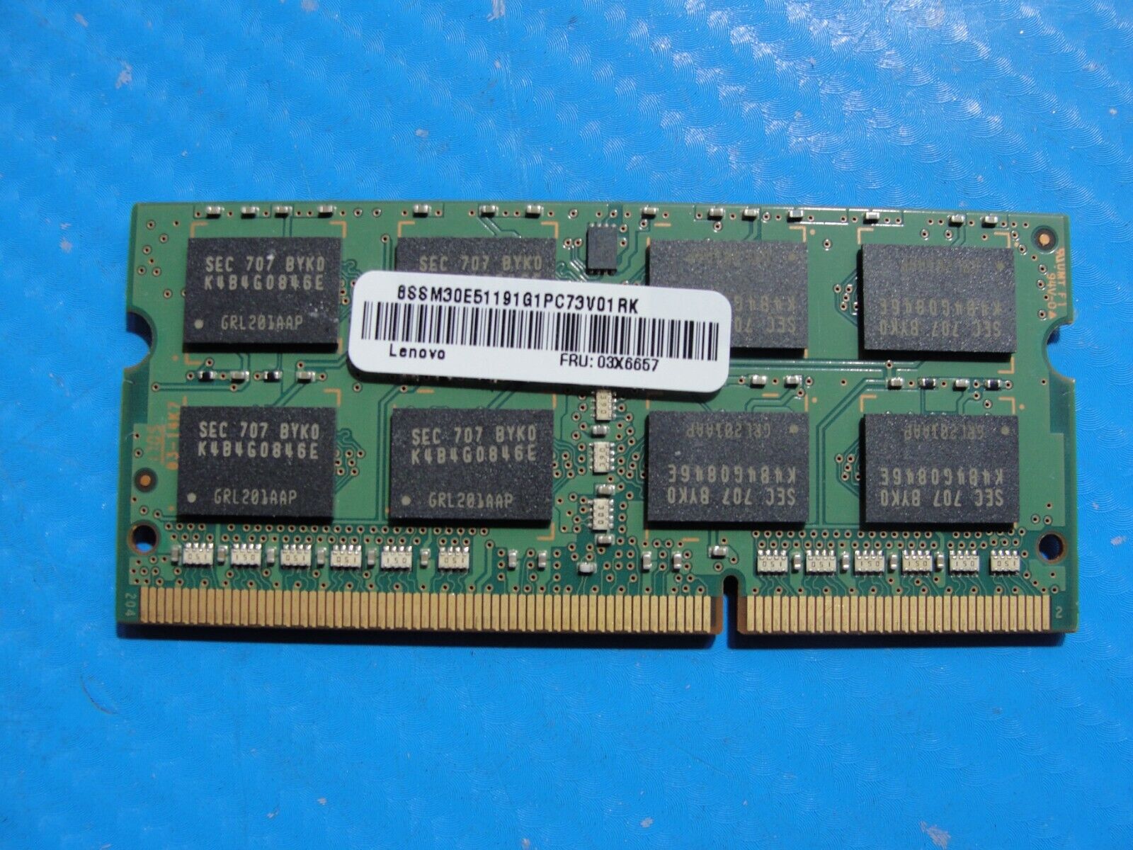 Lenovo X250 Samsung 8GB 2Rx8 PC3L-12800S Memory RAM SO-DIMM M471B1G73EB0-YK0