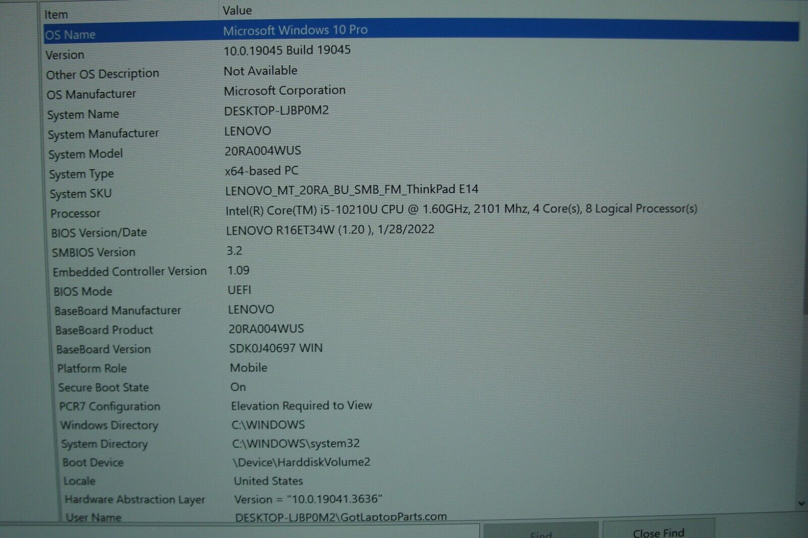 Lenovo ThinkPad E14 14