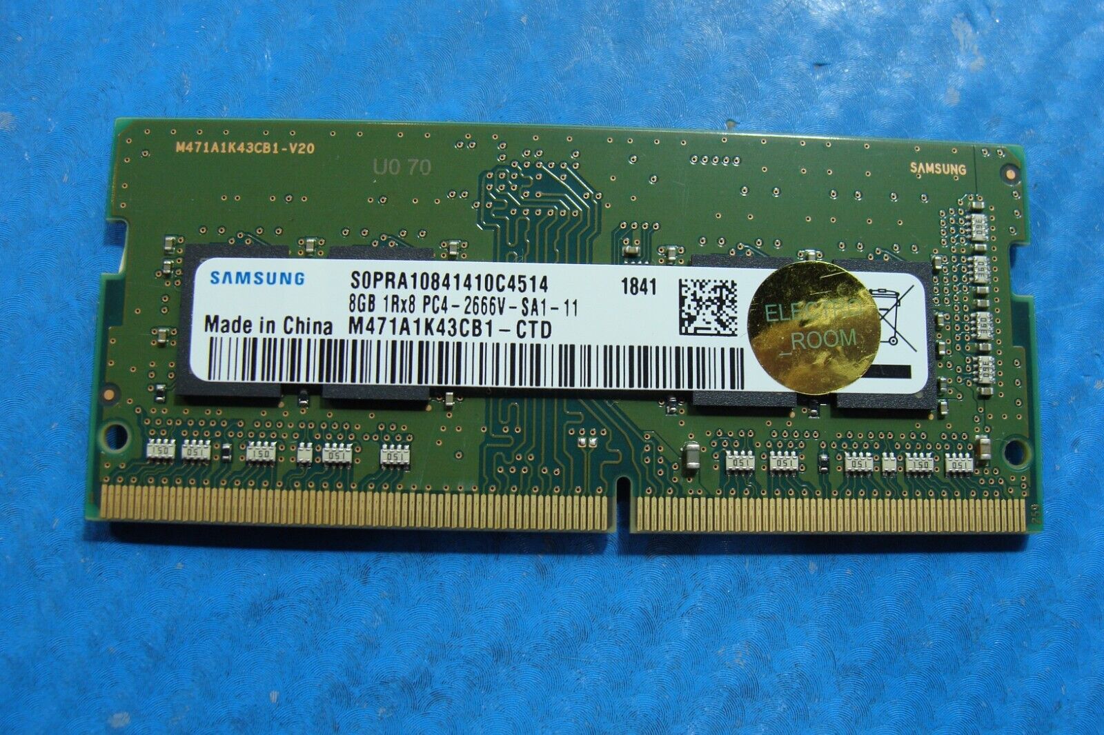 Lenovo A485 Samsung 8GB 1Rx8 PC4-2666V Memory RAM SO-DIMM M471A1K43CB1-CTD