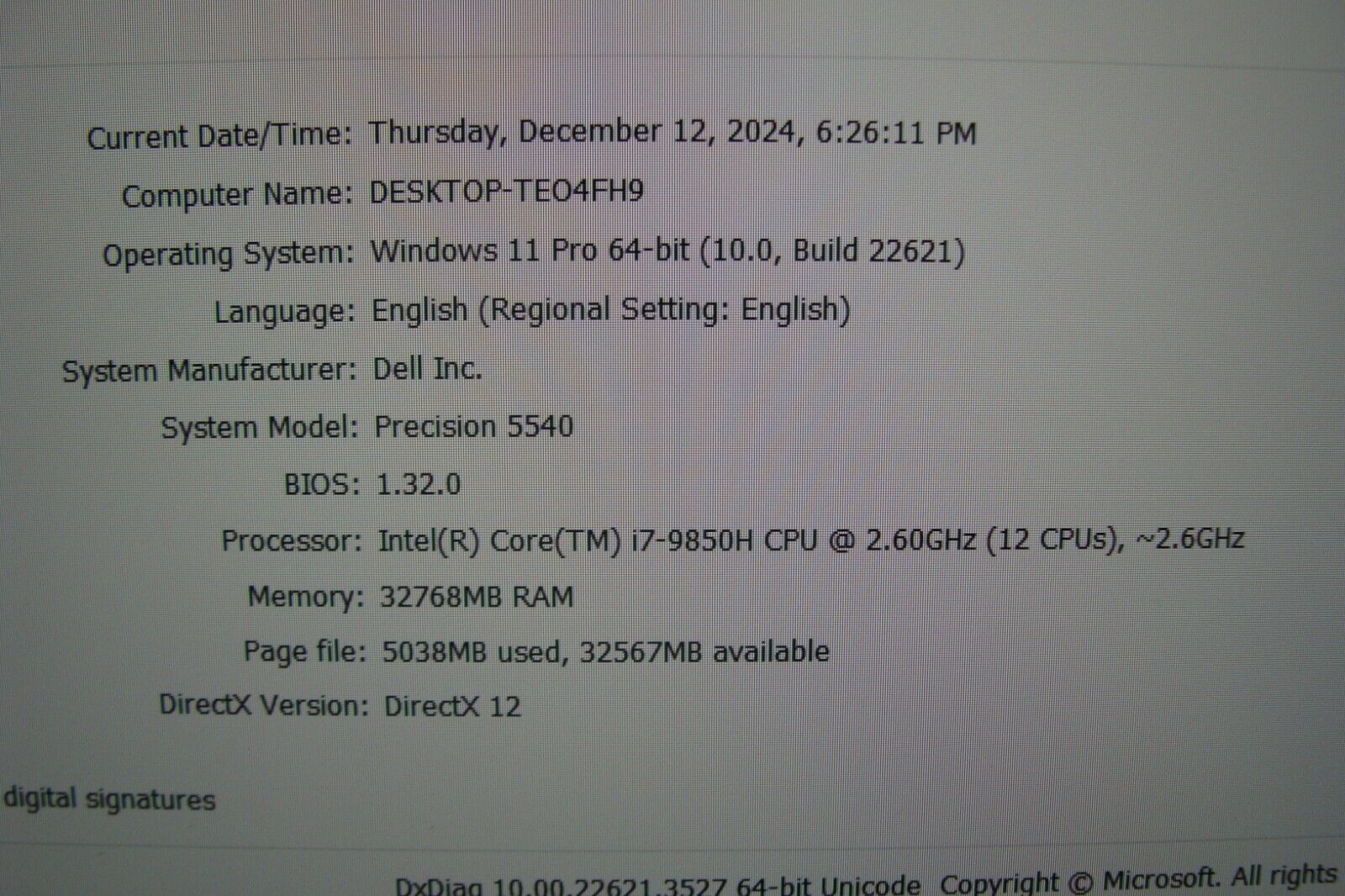 Dell Precision 5540 15.6