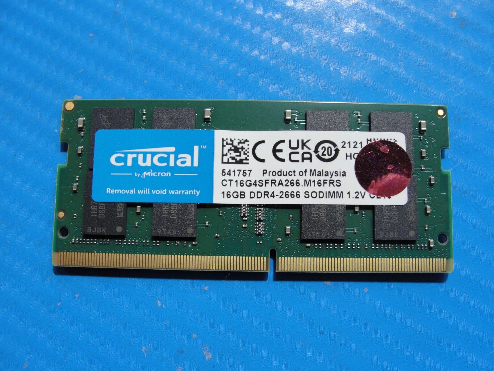 Dell 7400 Crucial 16GB DDR4-2666 SO-DIMM Memory RAM CT16G4SFRA266.M16FRS