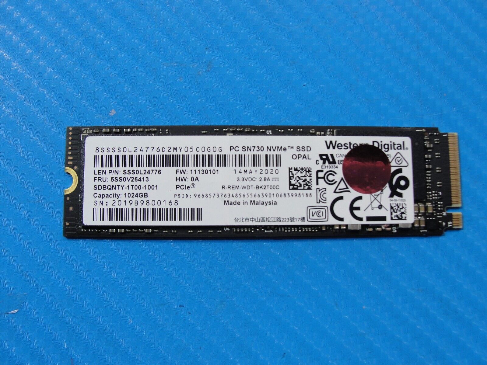 Lenovo X1 Carbon Gen 8 WD 1TB NVMe M.2 SSD Solid State Drive SDBQNTY-1T00-1001