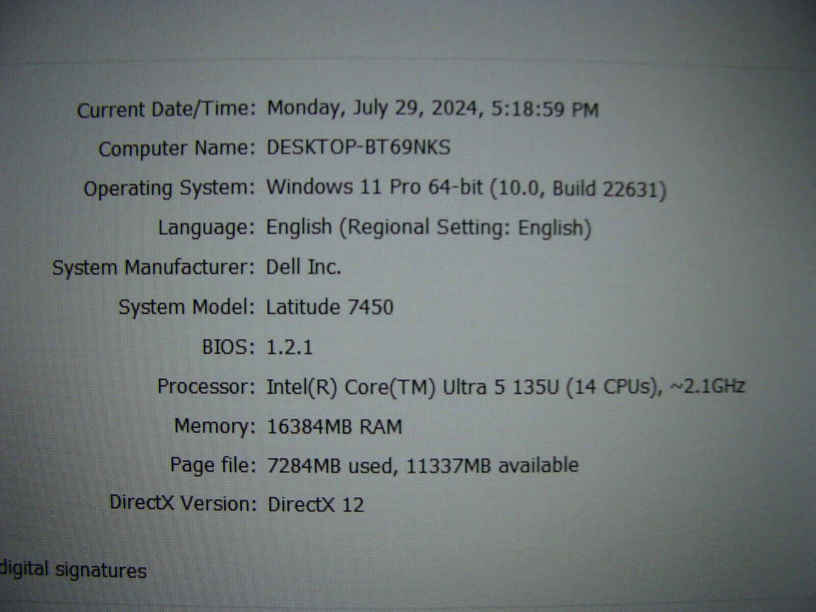 DELL Latitude 7450 Core Ultra 5 135U 14
