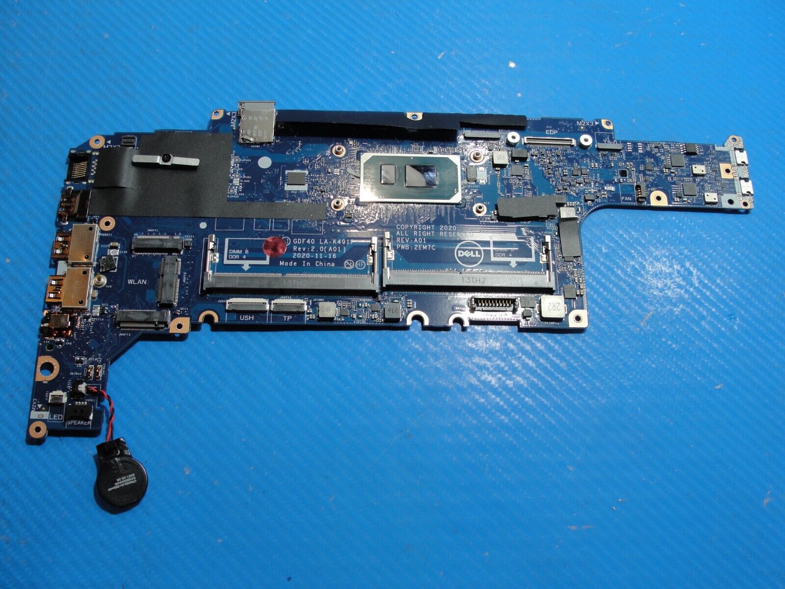 Dell Latitude 14” 5420 Genuine Intel i7-1165G7 2.8GHz Motherboard LA-K491P HC01N