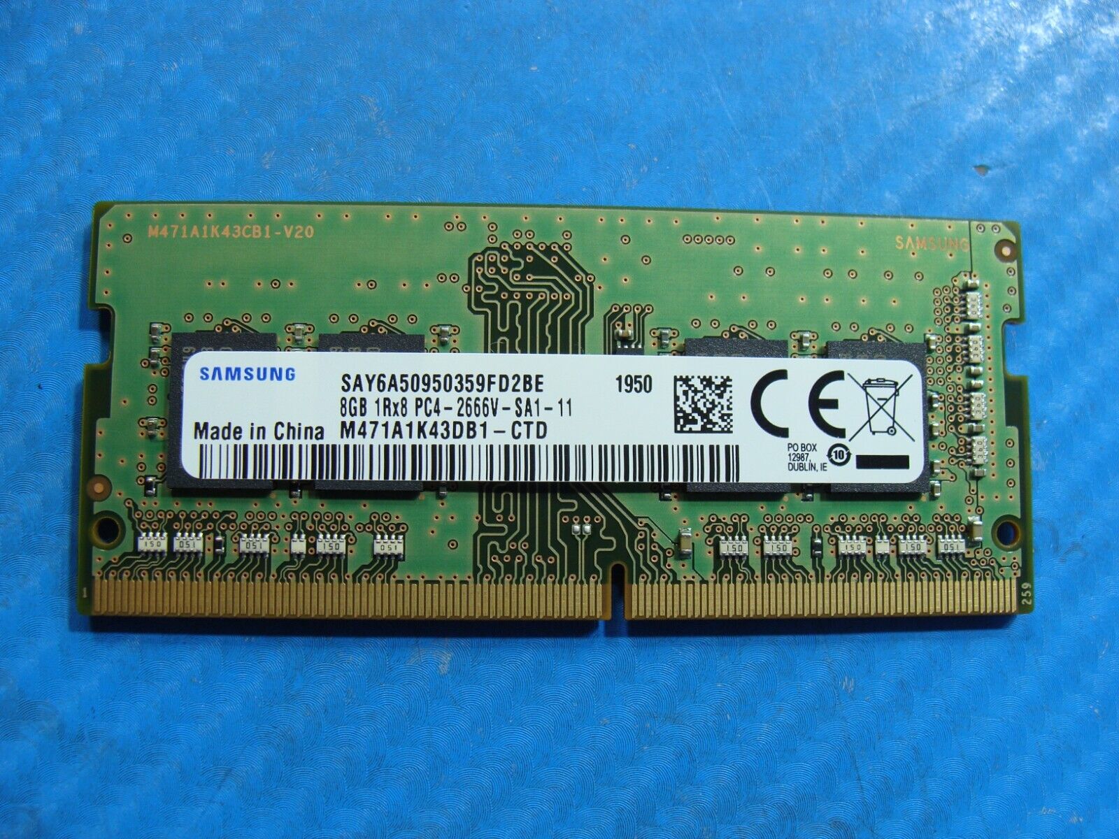 Lenovo E495 Samsung 8GB 1Rx8 PC4-2666V Memory RAM SO-DIMM M471A1K43DB1-CTD