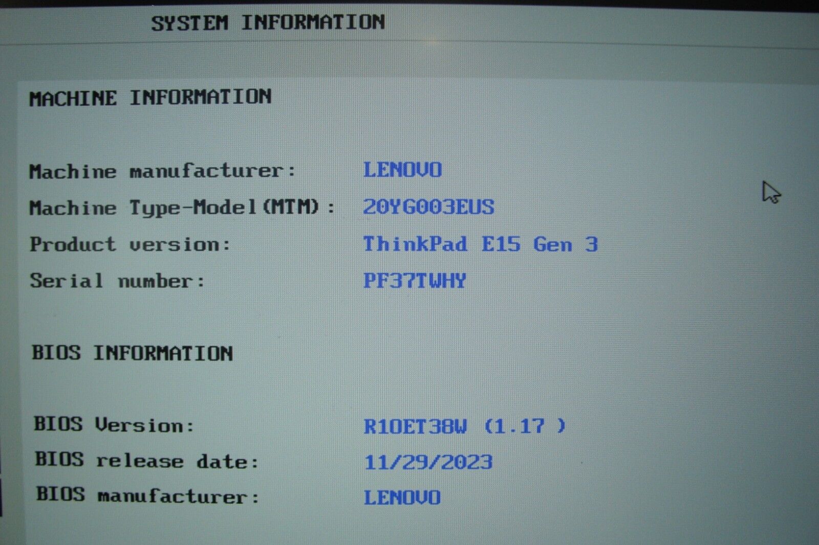 Lenovo ThinkPad E15 Gen3 15.6