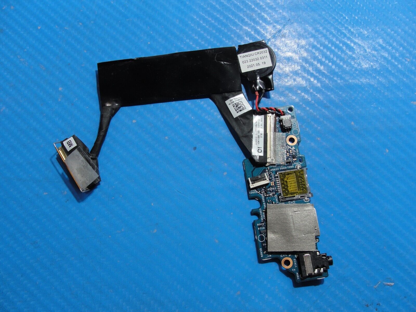 Dell Inspiron 14” 14 5410 2-in-1 USB Audio Card Reder Board w/Cable WMVMV 9YTXC