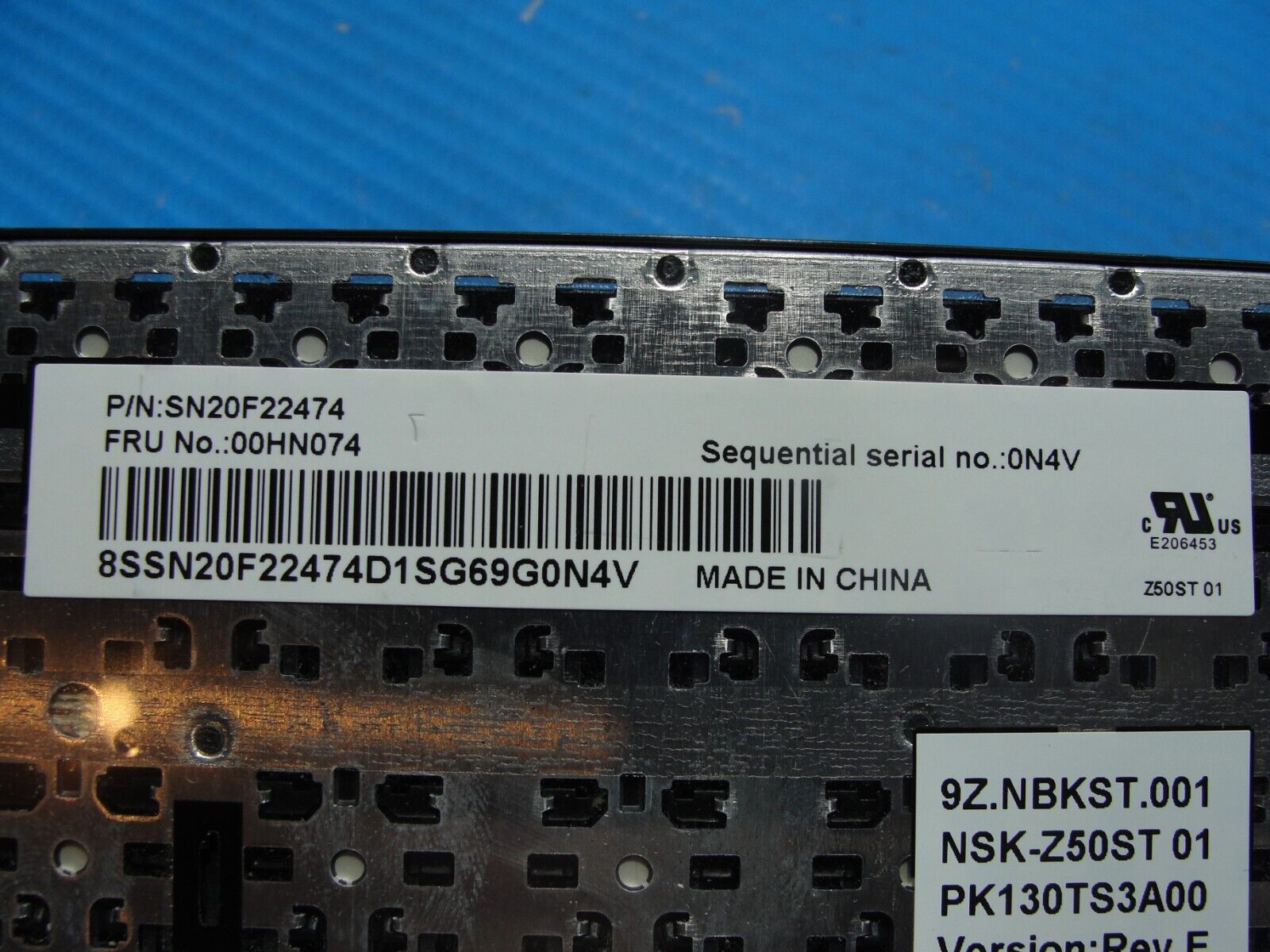 Lenovo ThinkPad 15.6” E560 Genuine Laptop Keyboard 00HN074 PK130TS3A00