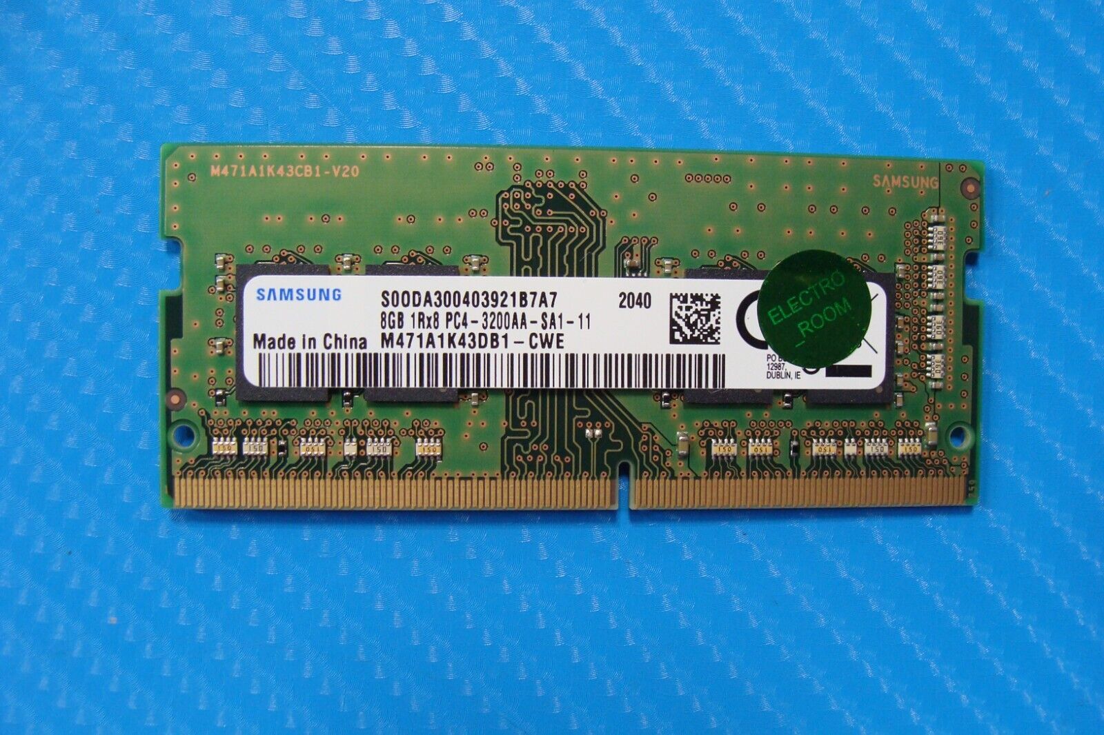 Lenovo 3 15IML05 Samsung 8GB 1Rx8 PC4-3200A Memory RAM SO-DIMM M471A1K43DB1-CWE