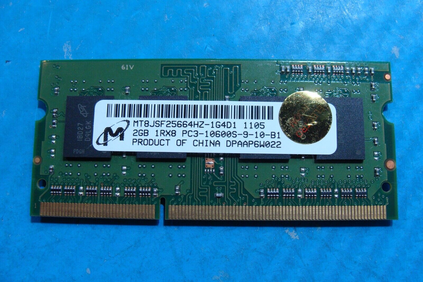 MacBook Pro A1278 Micron 2GB PC3-10600S SO-DIMM Memory RAM MT8JSF25664HZ-1G4D1