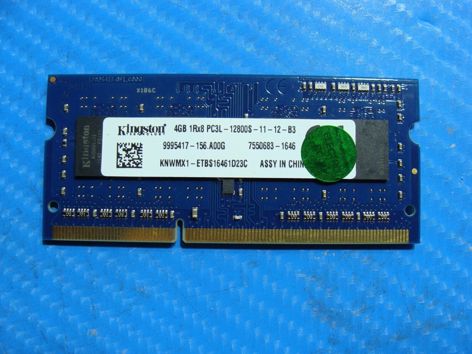 Dell 15 3552 Kingston 4GB 1Rx8 PC3L-12800S Memory RAM SO-DIMM KNWMX1-ETB