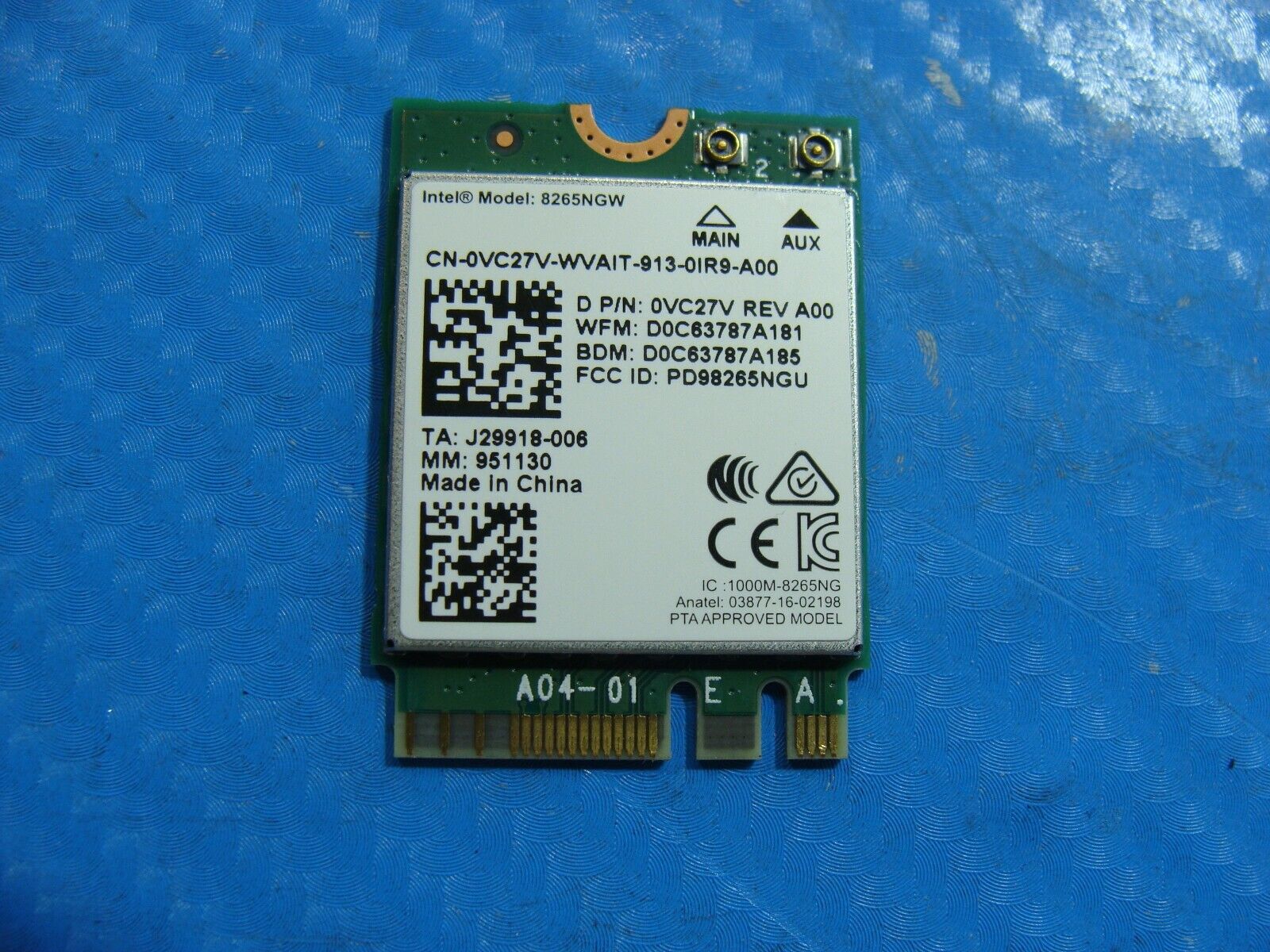 Dell Latitude 12.3” 5290 2-in-1 Genuine Laptop Wireless WiFi Card 8265NGW VC27V