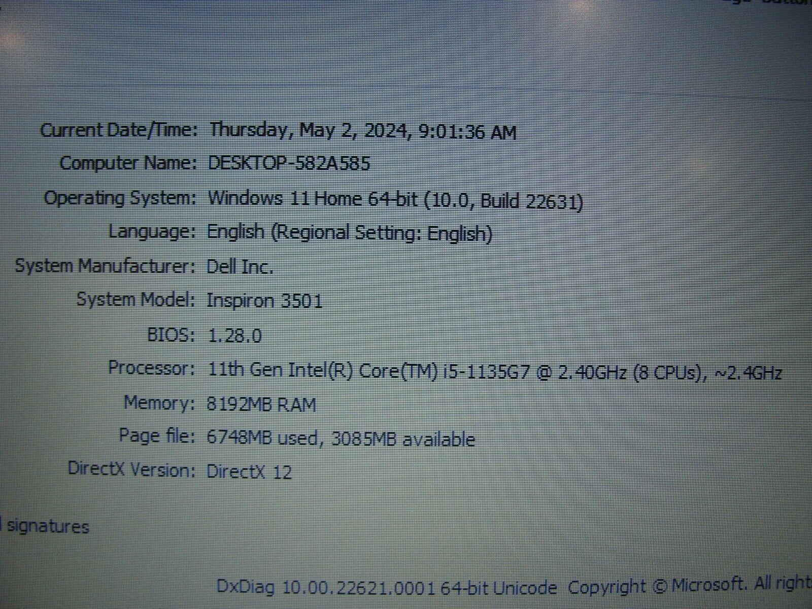 Dell Inspiron 3501 15.6