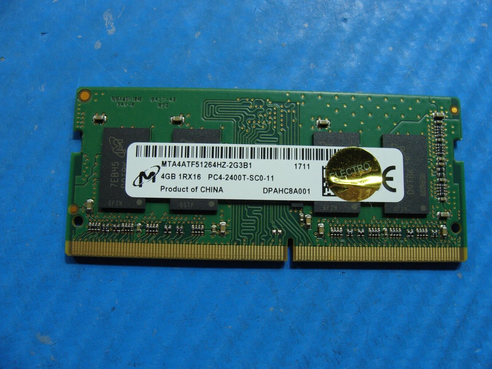 HP 15-au063nr Micron 4GB 1Rx16 PC4-2400T Memory RAM SO-DIMM MTA4ATF51264HZ-2G3B1