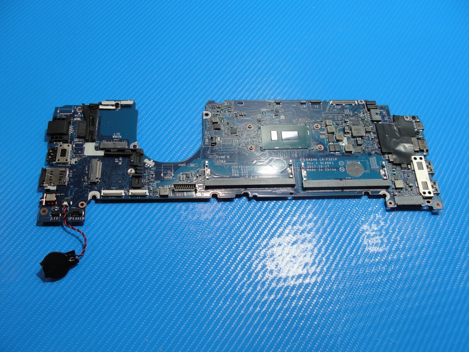 Dell Latitude 14” 7490 Genuine Intel i7-8650U 1.9GHz Motherboard 2766V LA-F321P