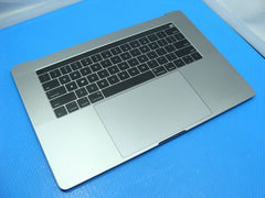 MacBook Pro A1707 15" 2017 MPTT2LL/A Top Case Palmrest w/Keyboard Gray 661-07954