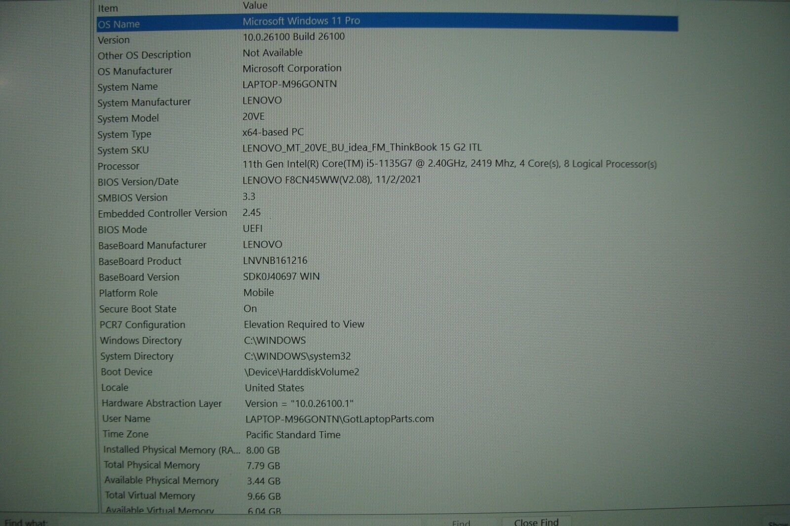 Lenovo ThinkBook 15 G2 ITL 15.6